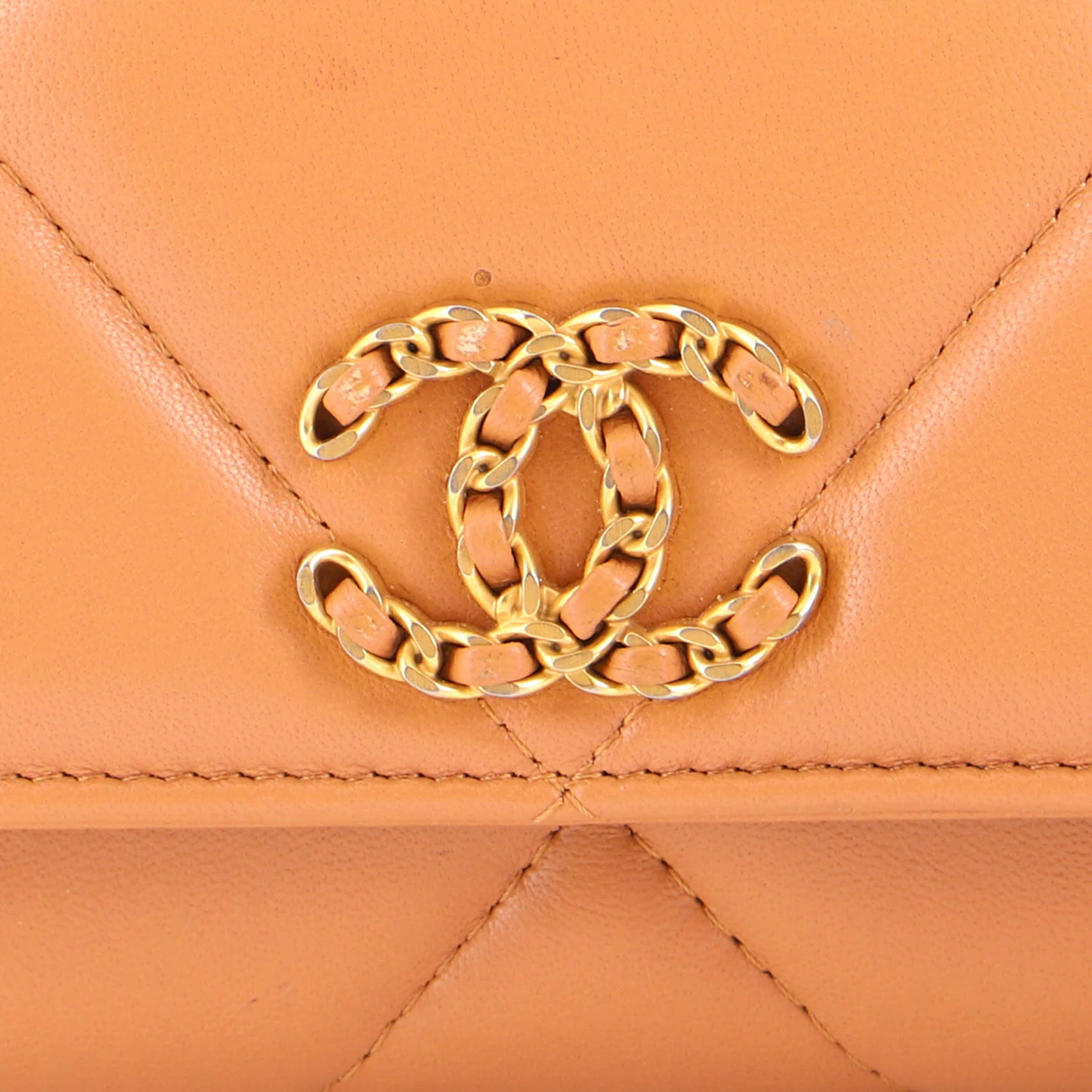 19 Flap Wallet Quilted Lambskin Long - Image 6