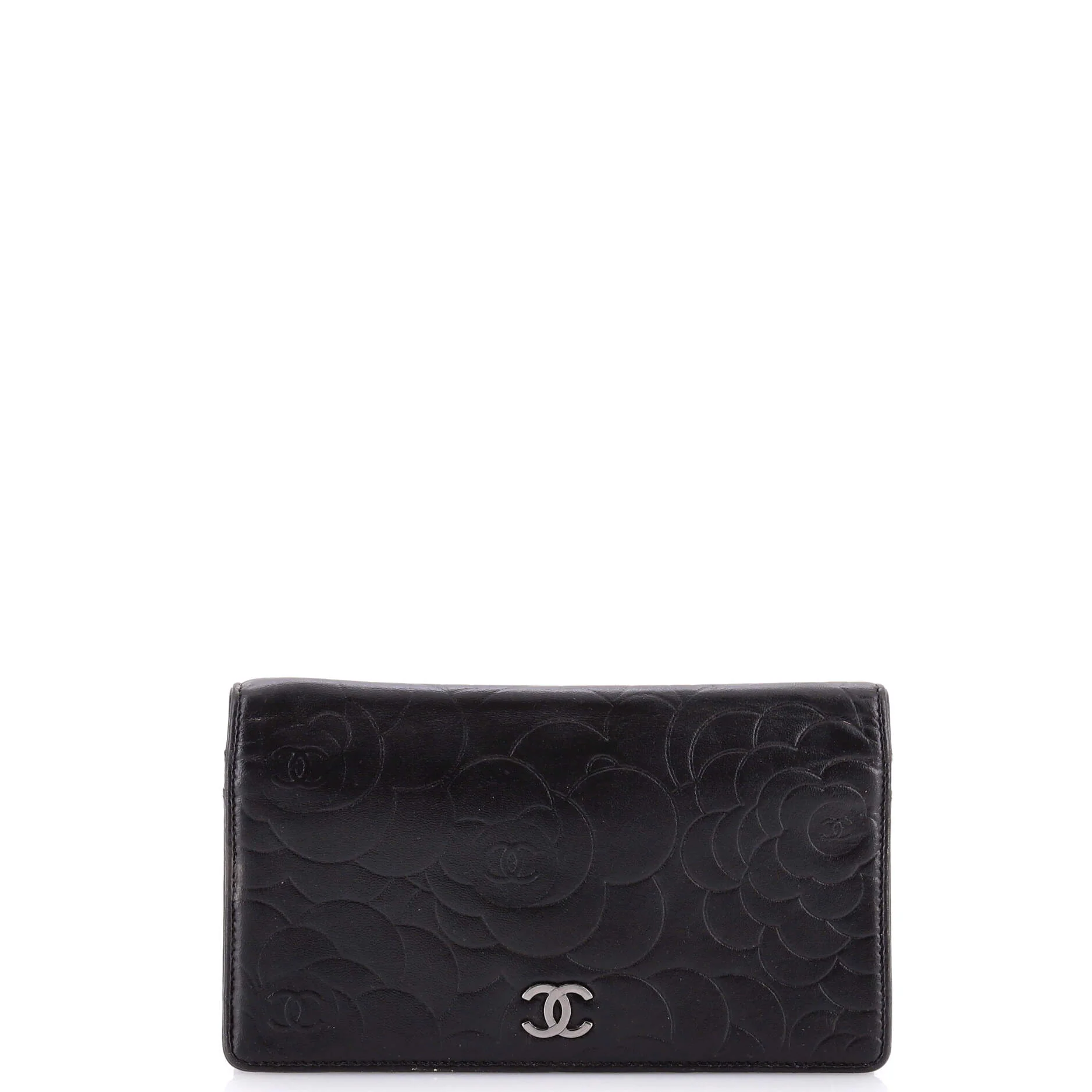 Bi-Fold Wallet Camellia Lambskin Long