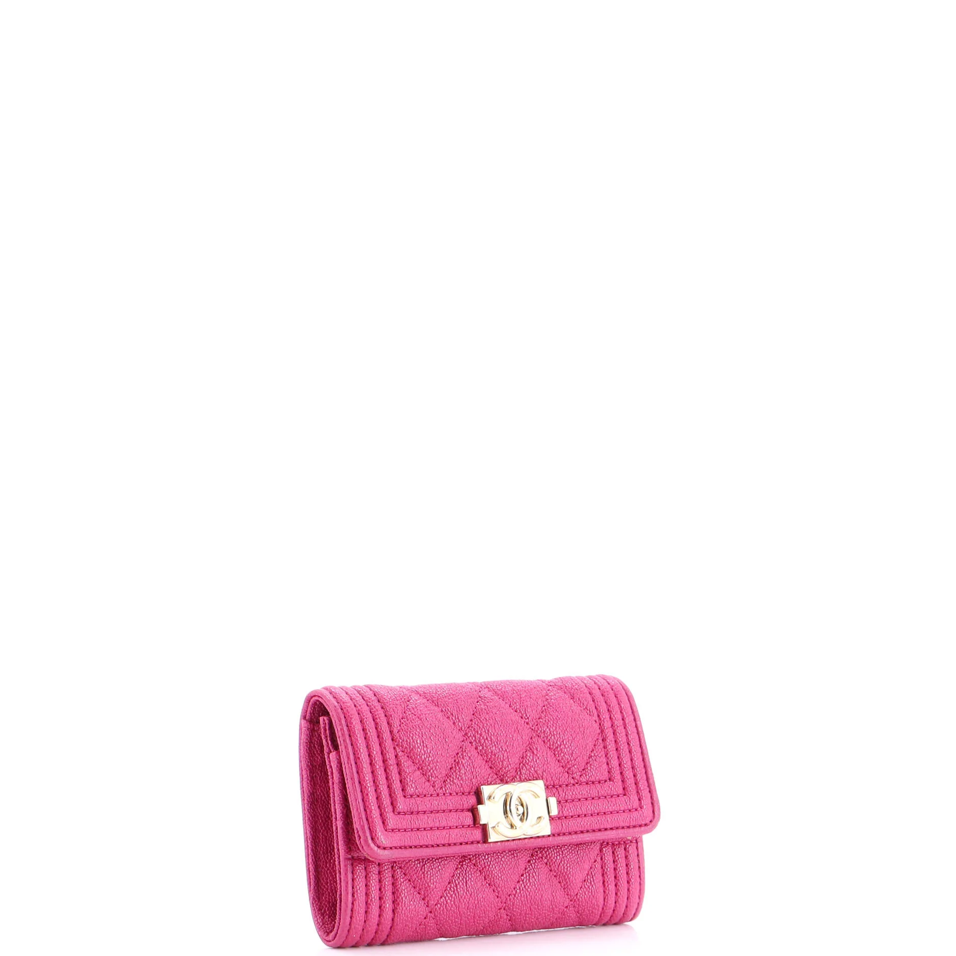 Boy Flap Card Case Quilted Caviar - Image 3