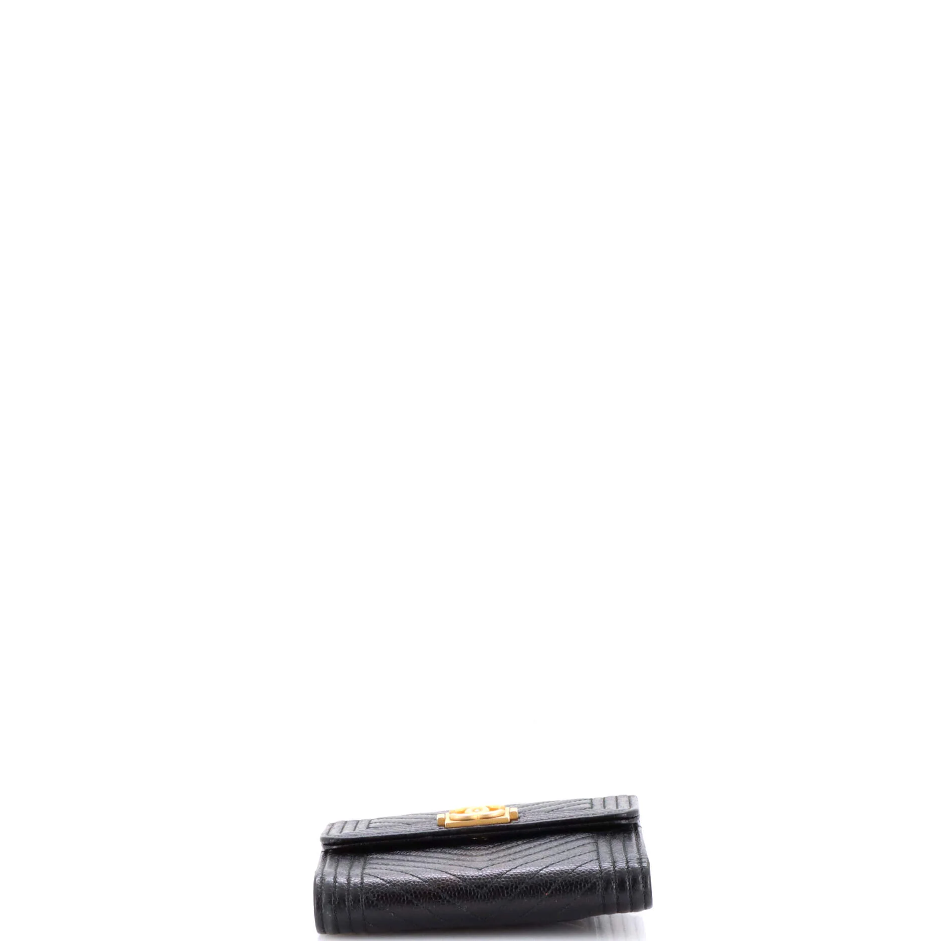 Boy Trifold Flap Wallet Chevron Caviar Small - Image 4