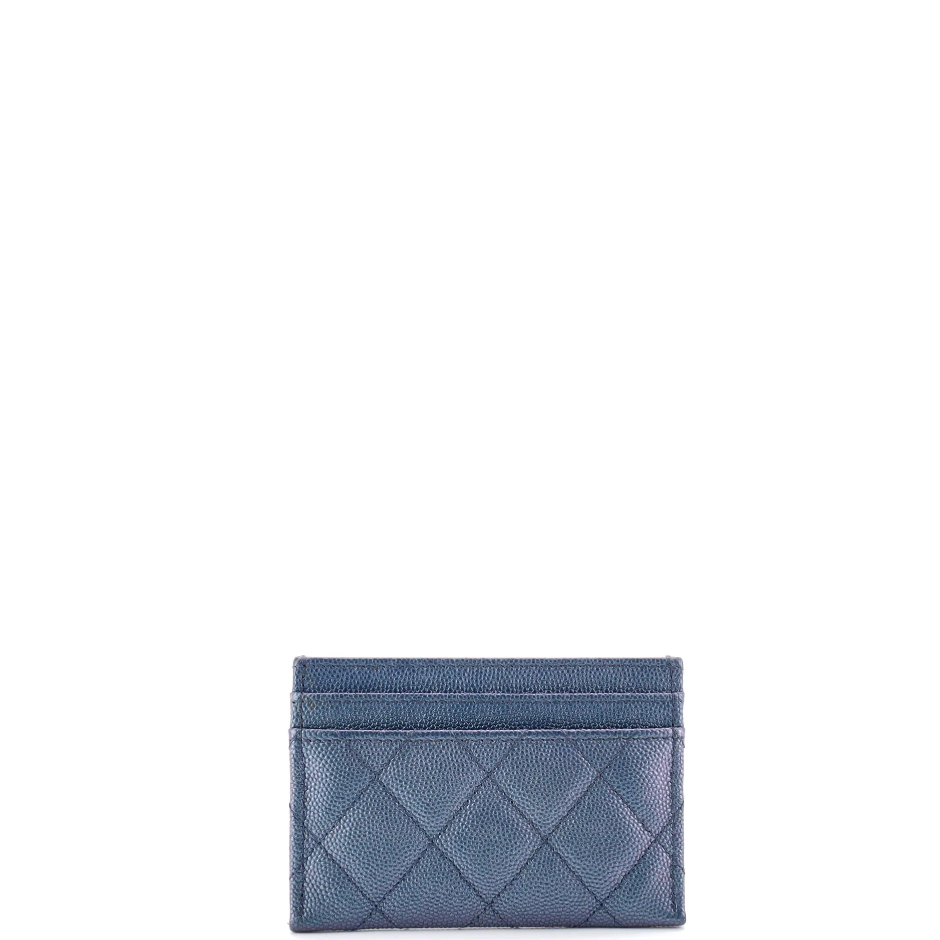 CC Card Holder Quilted Iridescent Caviar - Image 3