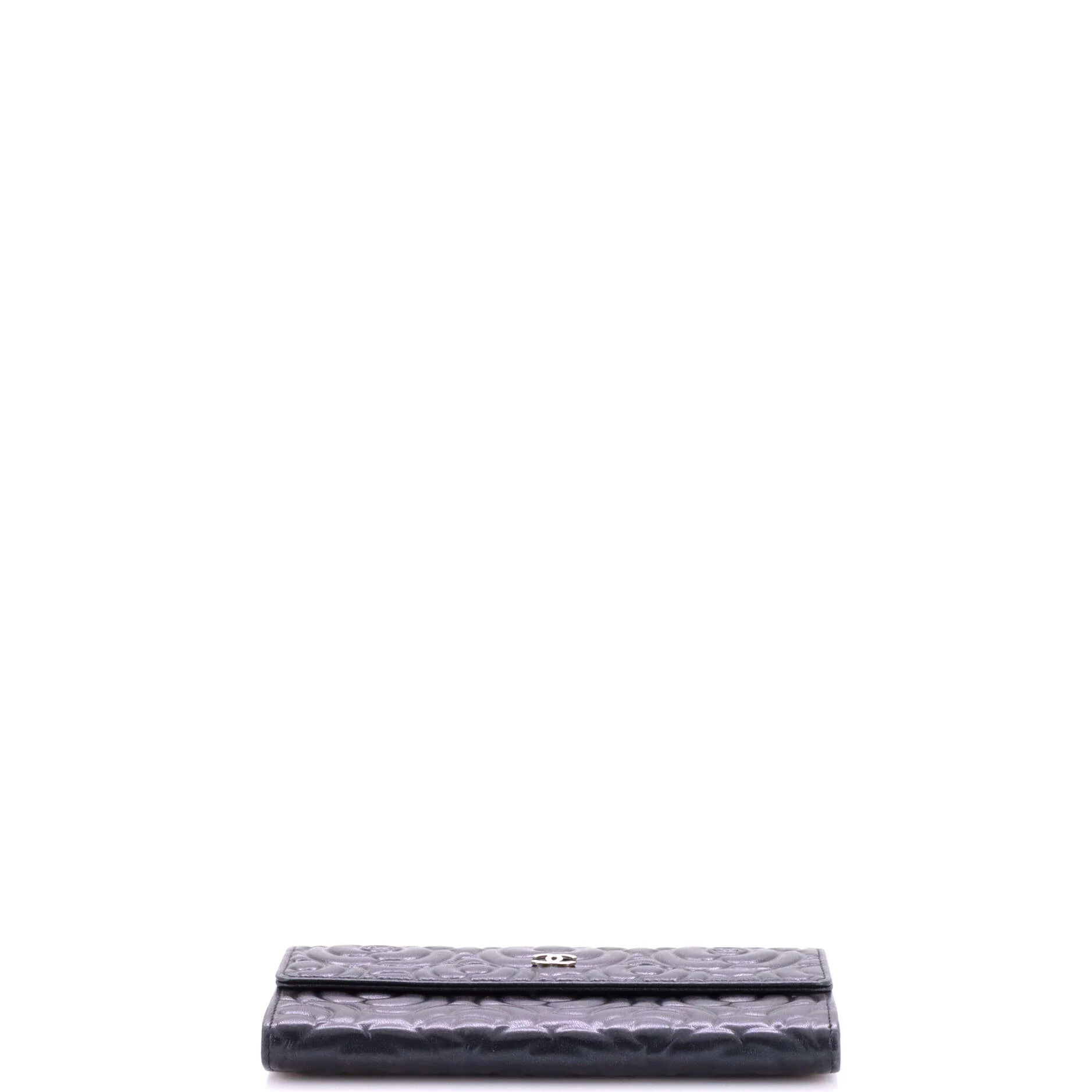 CC Gusset Flap Wallet Camellia Lambskin Long - Image 5