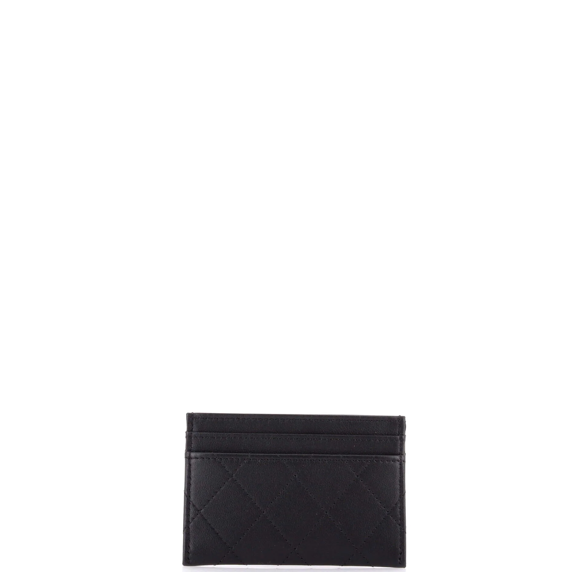 So Black Classic Card Holder Quilted Lambskin - Image 3