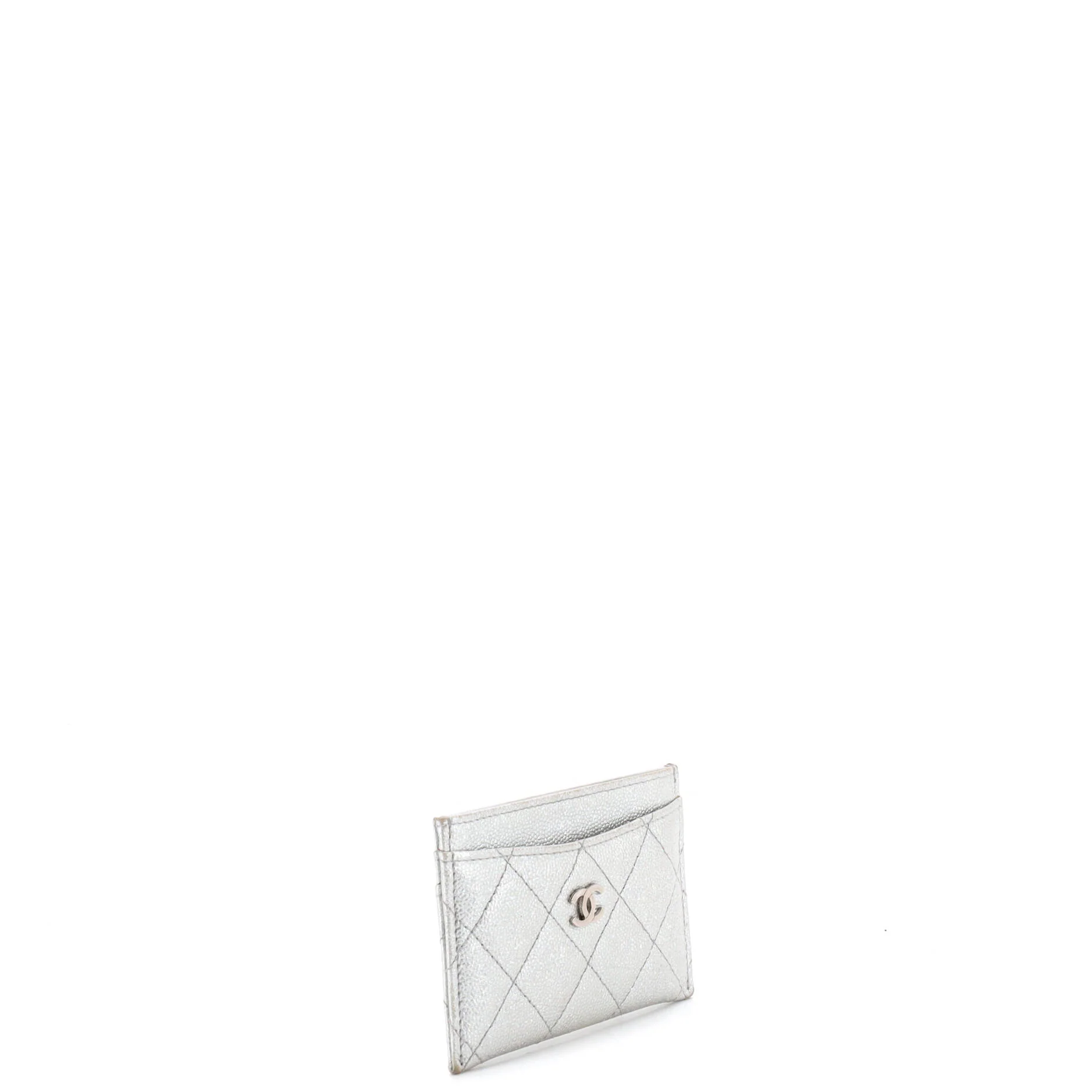Classic Card Holder Quilted Iridescent Caviar - Image 2