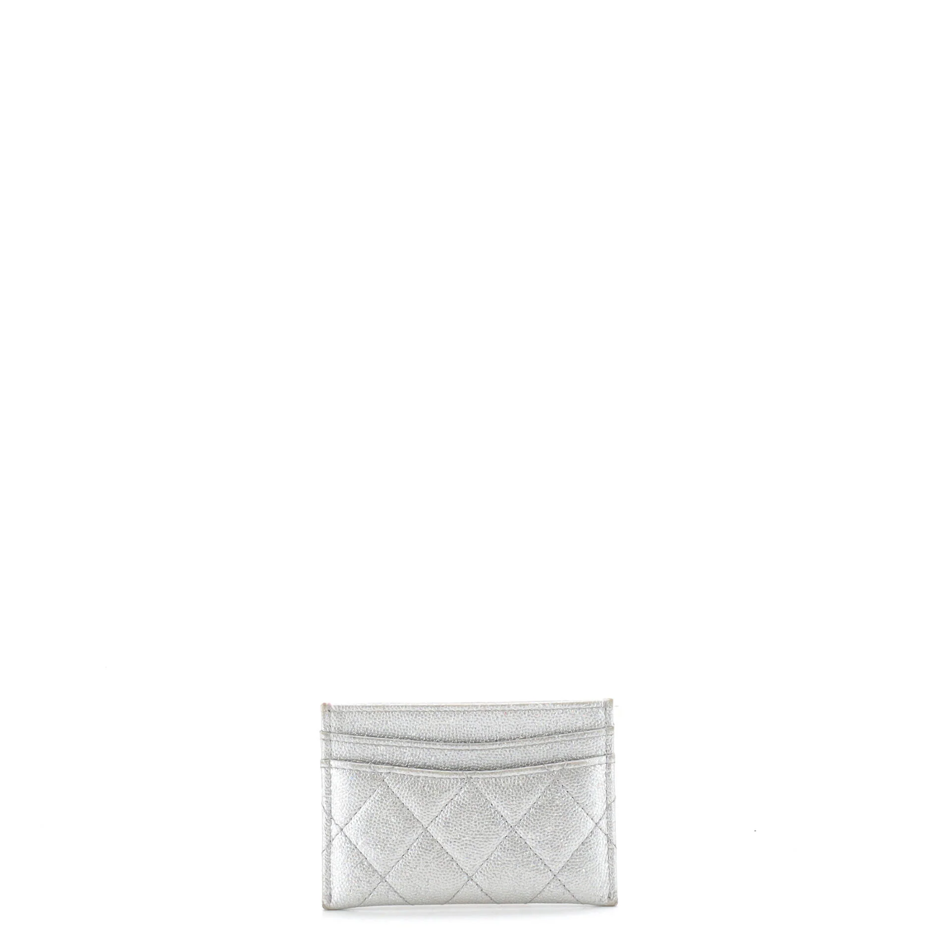 Classic Card Holder Quilted Iridescent Caviar - Image 3
