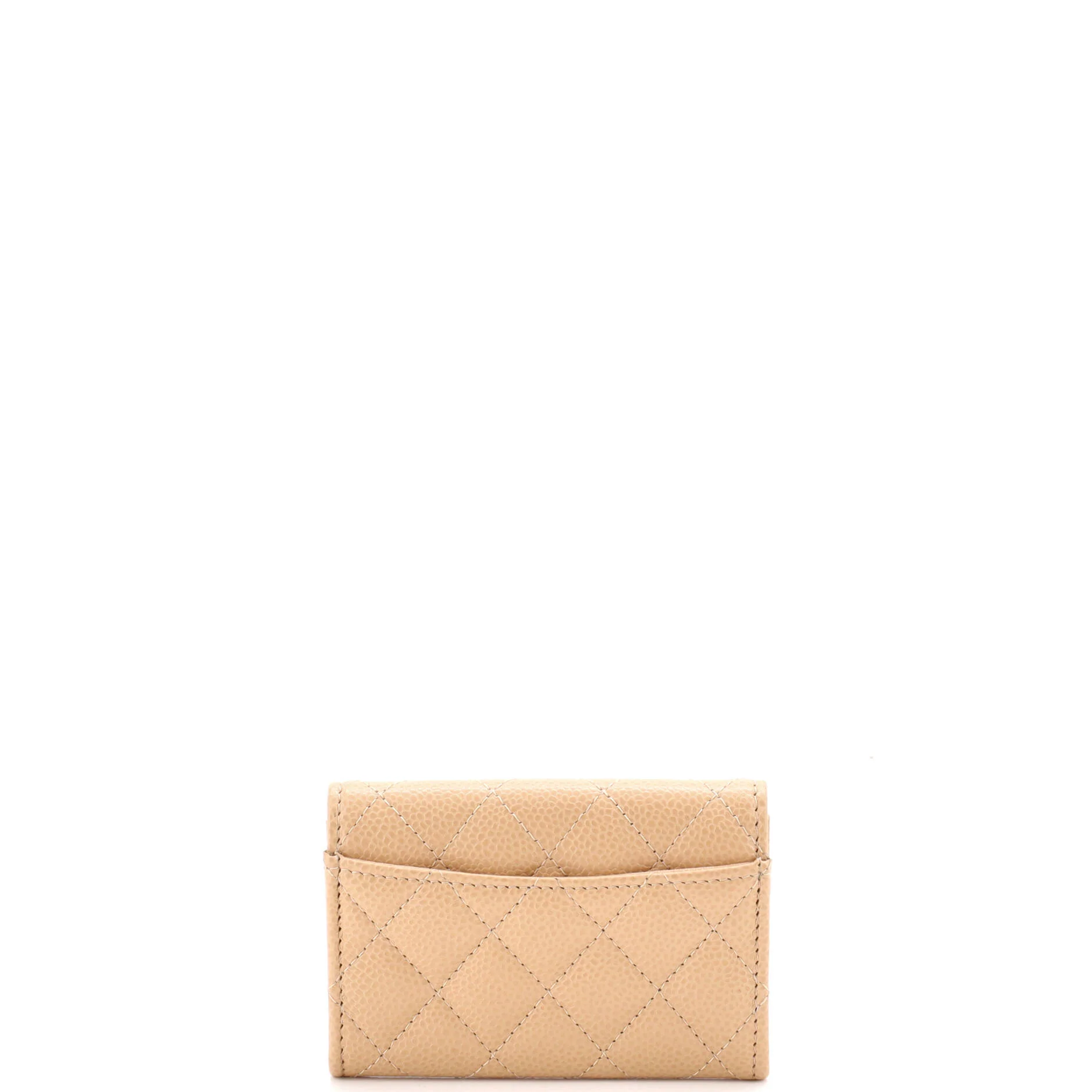 Classic Flap Card Case Quilted Caviar - Image 3