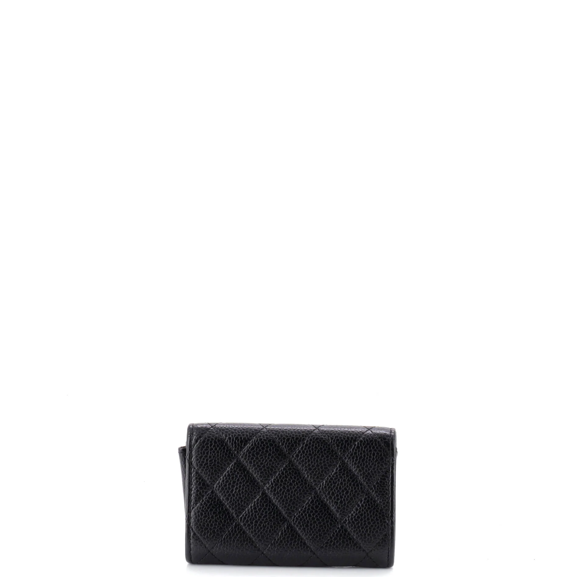 Classic Flap Card Case Quilted Caviar - Image 3