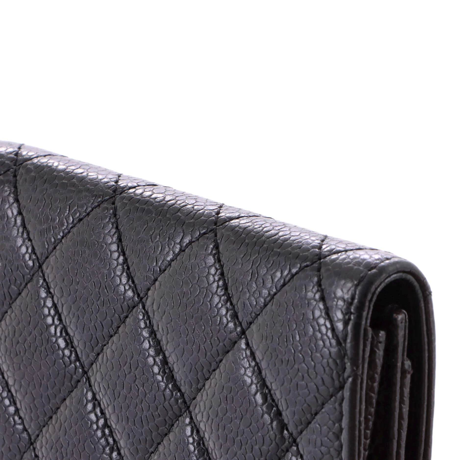 Classic Flap Card Holder Quilted Caviar - Image 6