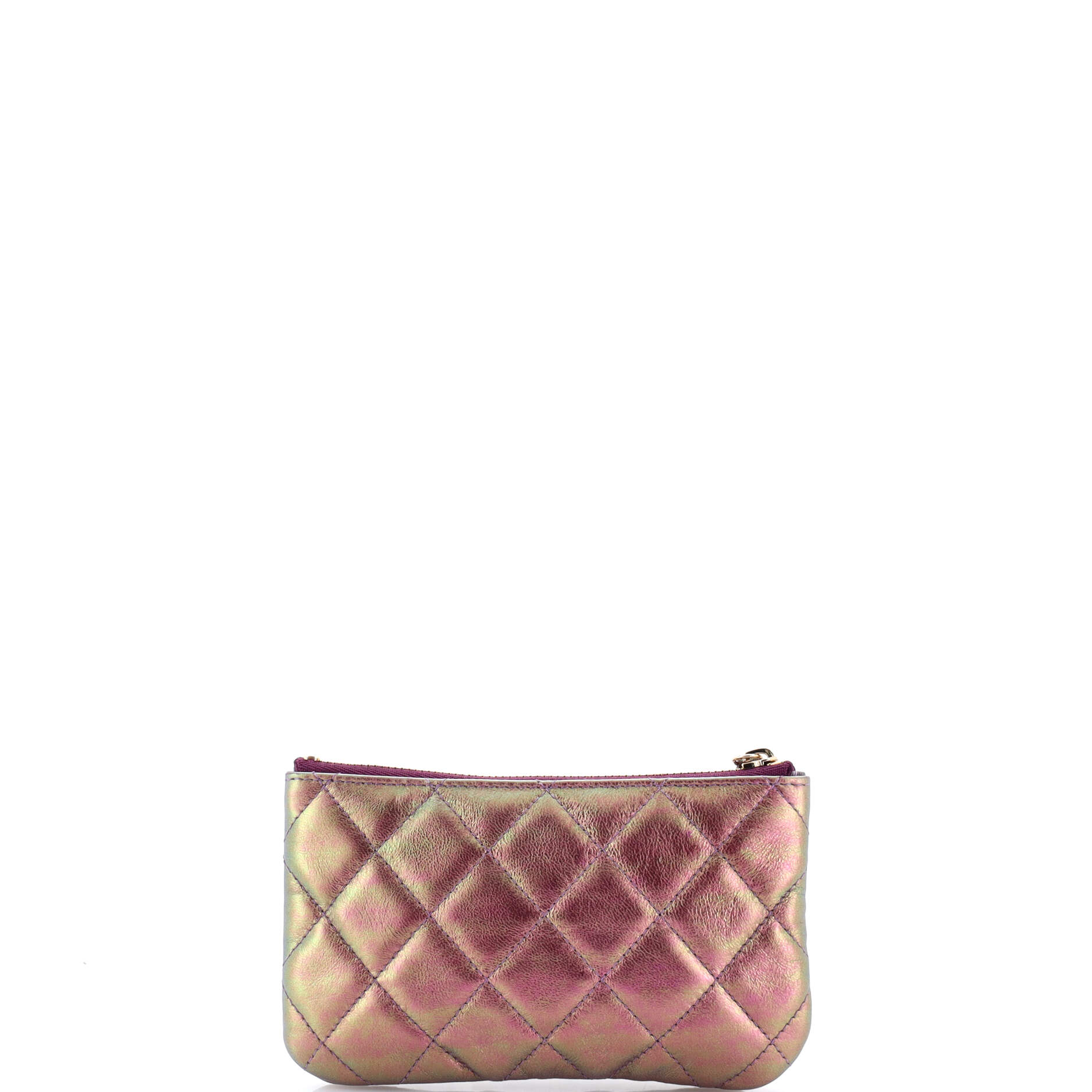 Classic O Case Pouch Quilted Iridescent Calfskin Mini - Image 4