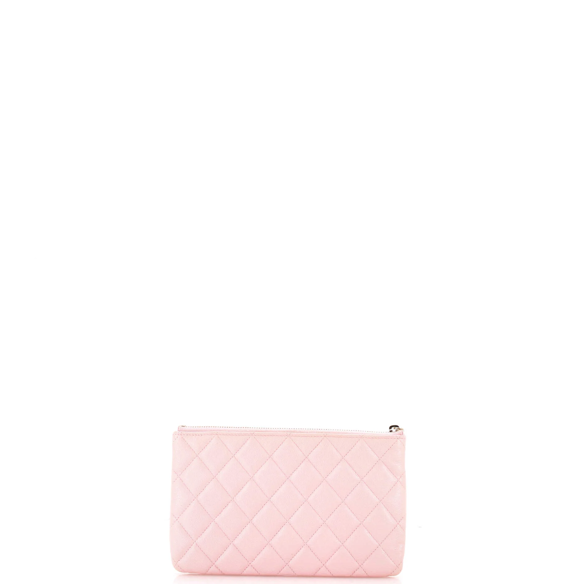 Crystal Woven CC O Case Pouch Quilted Caviar Small - Image 3