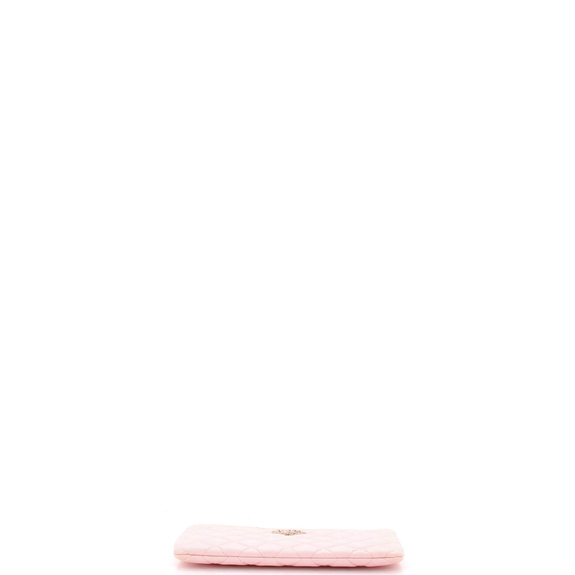 Crystal Woven CC O Case Pouch Quilted Caviar Small - Image 4
