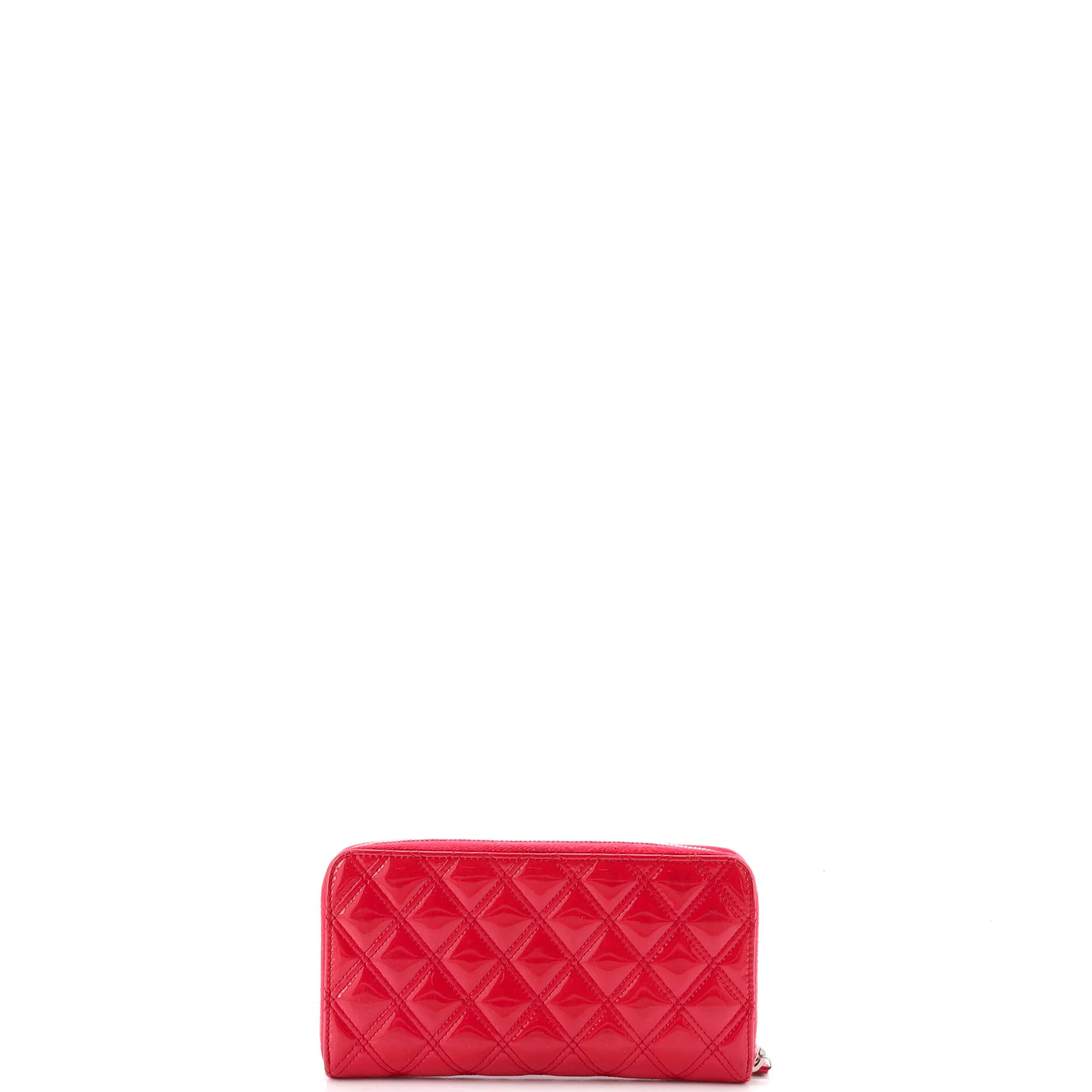 Double Stitch Zip Around Wallet Quilted Patent Long - Image 3