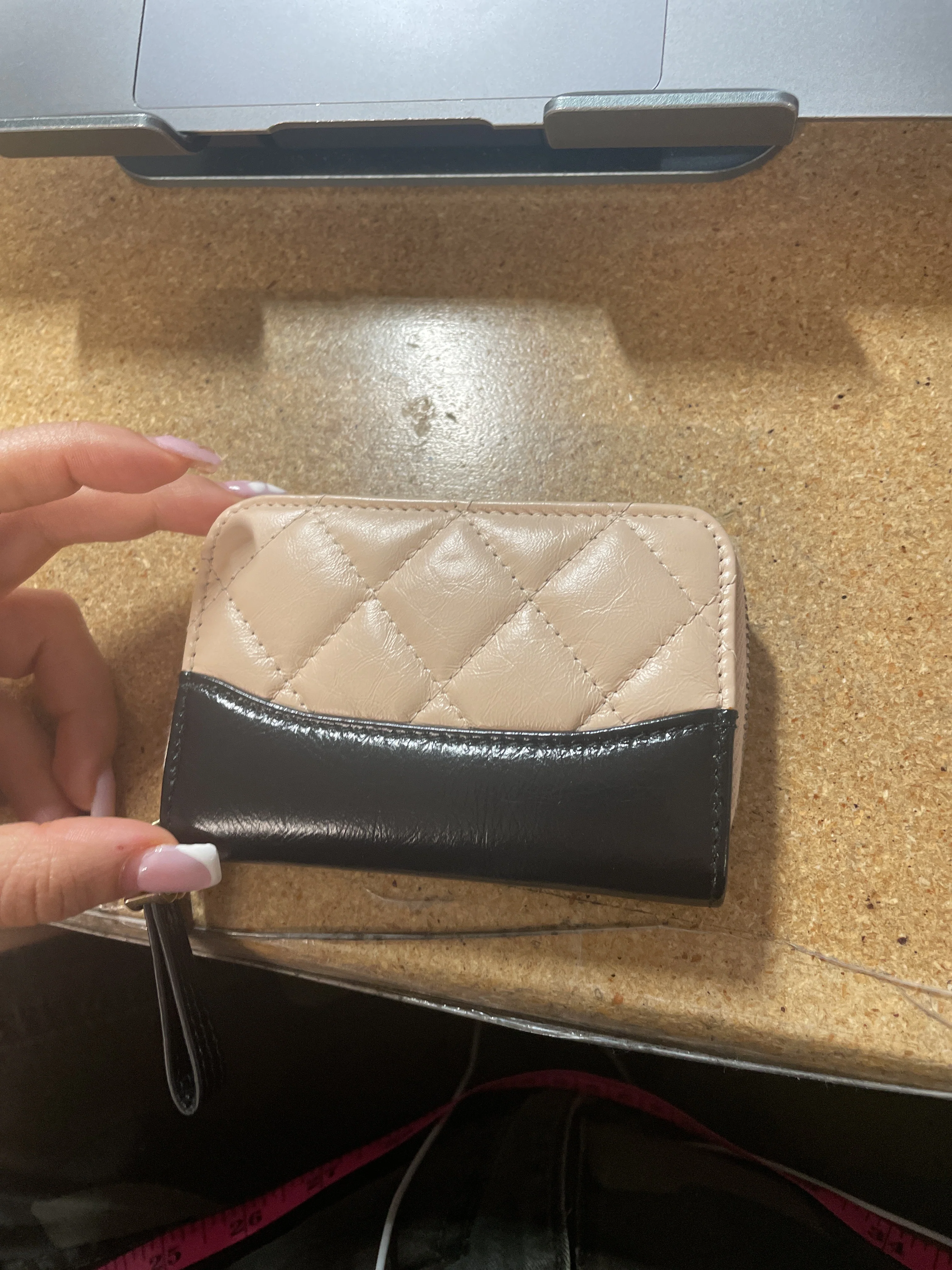 Gabrielle Zip Coin Purse Quilted Aged Calfskin Small - Image 9