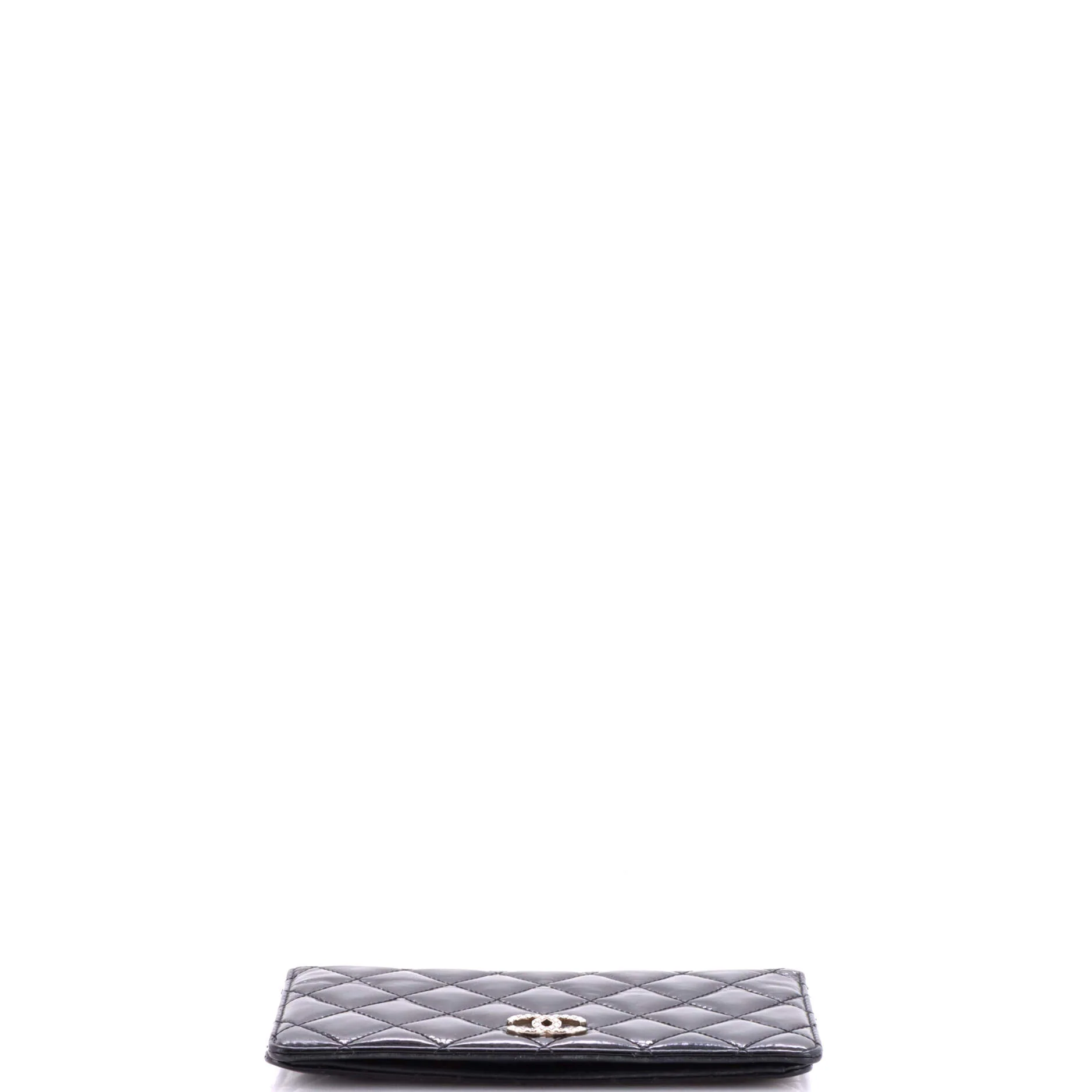 L-Yen Wallet Quilted Striated Metallic Patent - Image 4