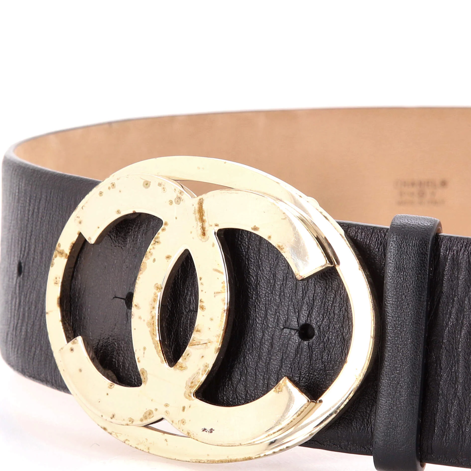 Oval CC Belt Calfskin Wide - Image 3