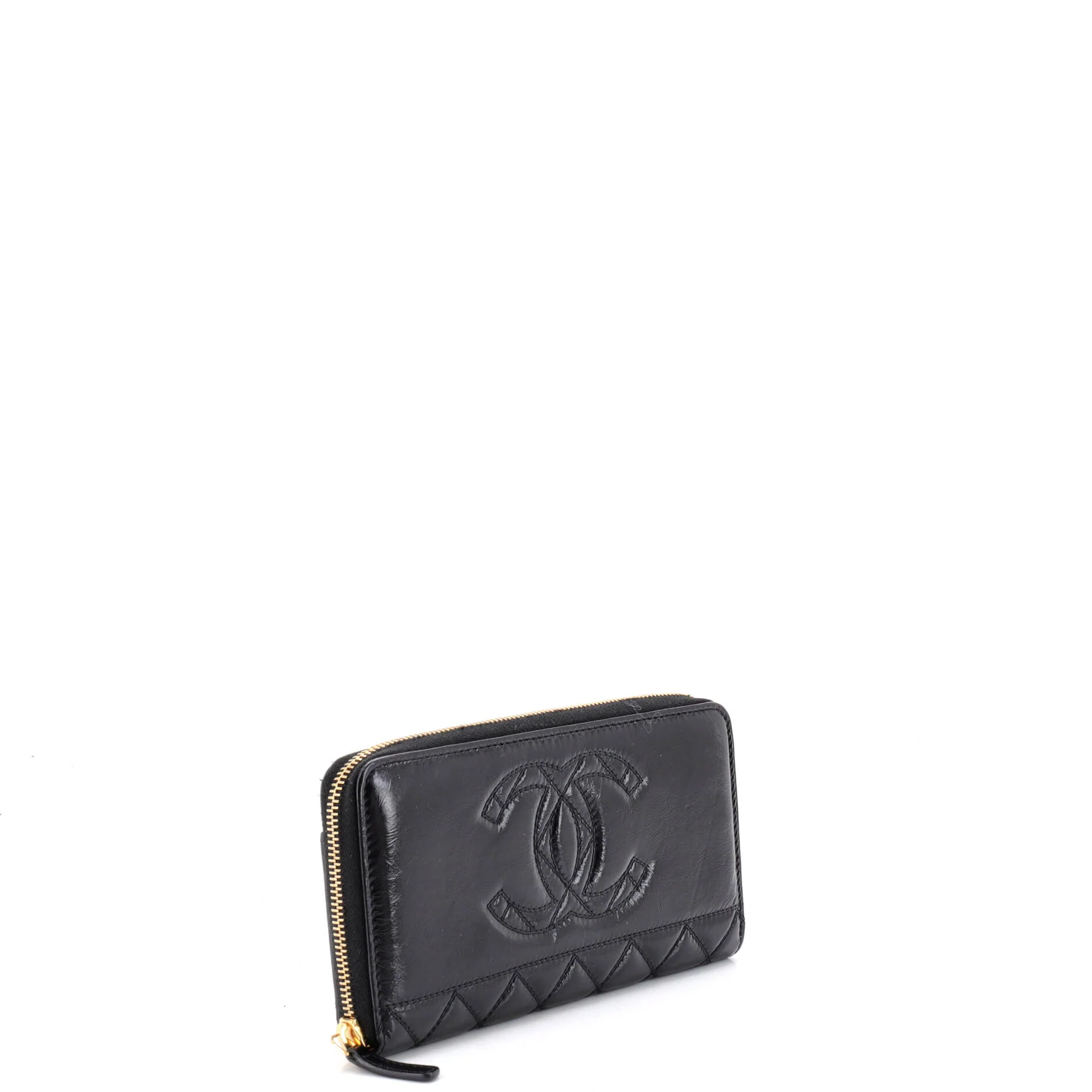 Paris-31 Rue Cambon Timeless CC Zip Around Wallet Quilted Shiny Aged Calfskin Long - Image 2