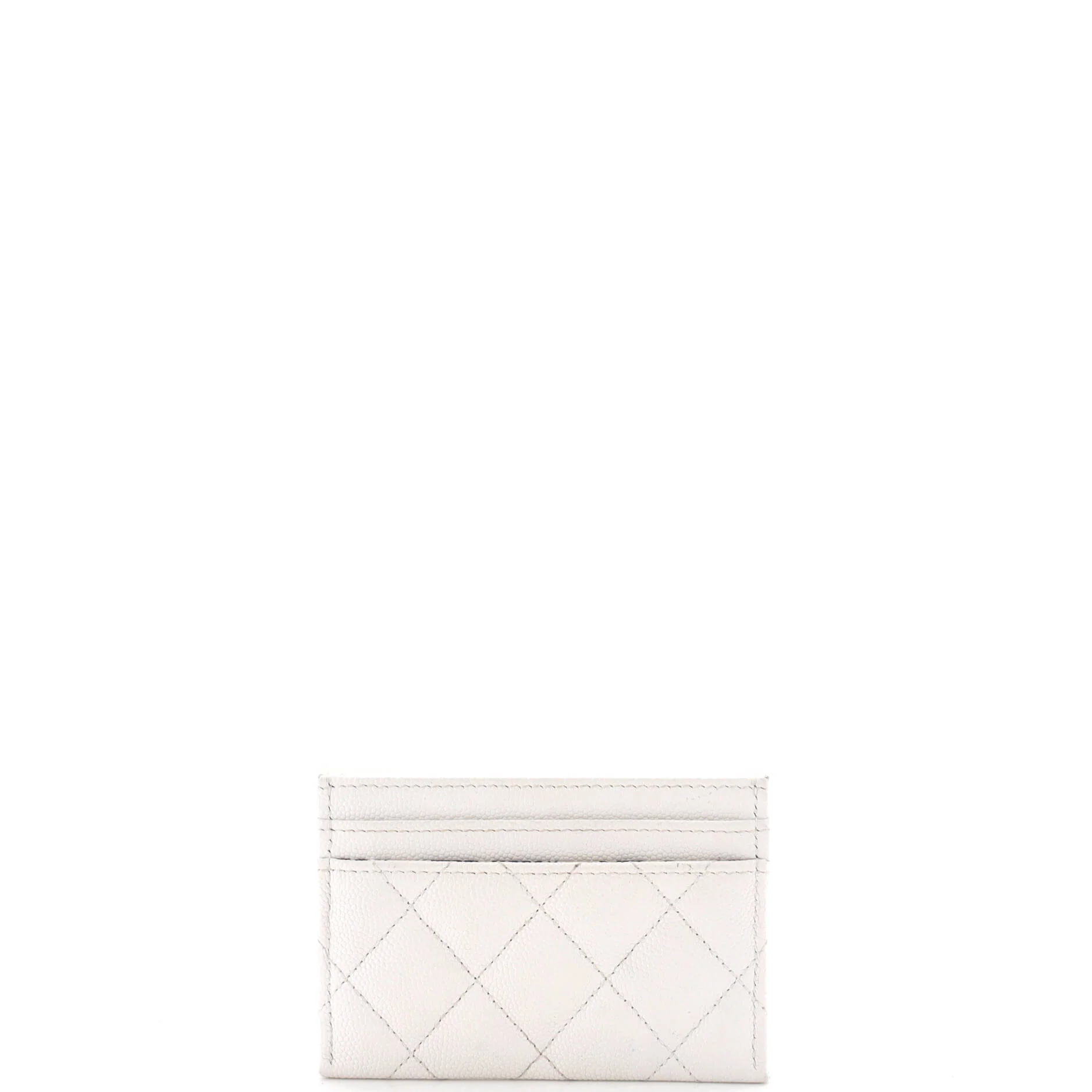 Textured CC Card Holder Quilted Caviar - Image 3