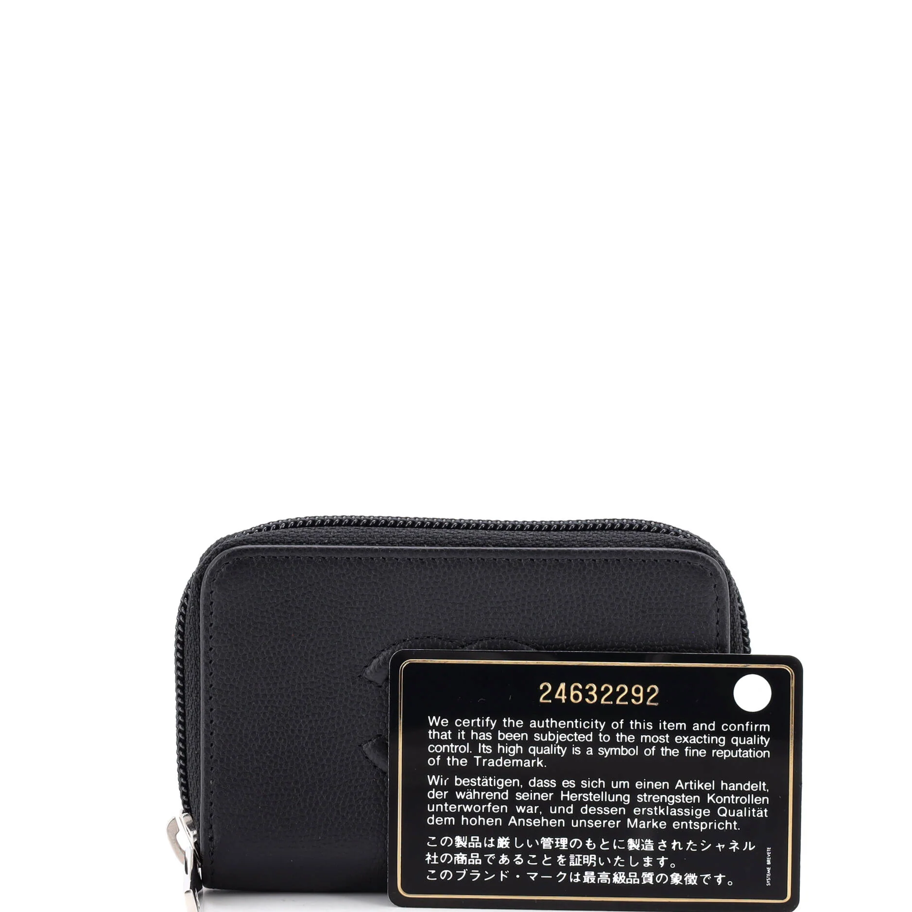 Timeless Zip Around Coin Purse Caviar - Image 2