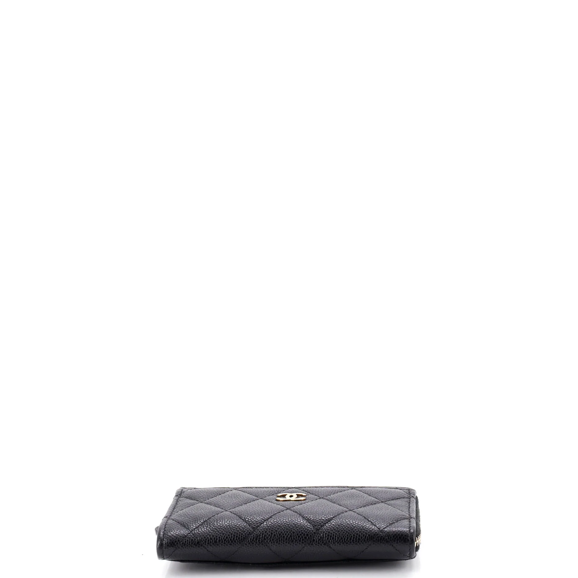Zip Around Card Holder Quilted Caviar - Image 4