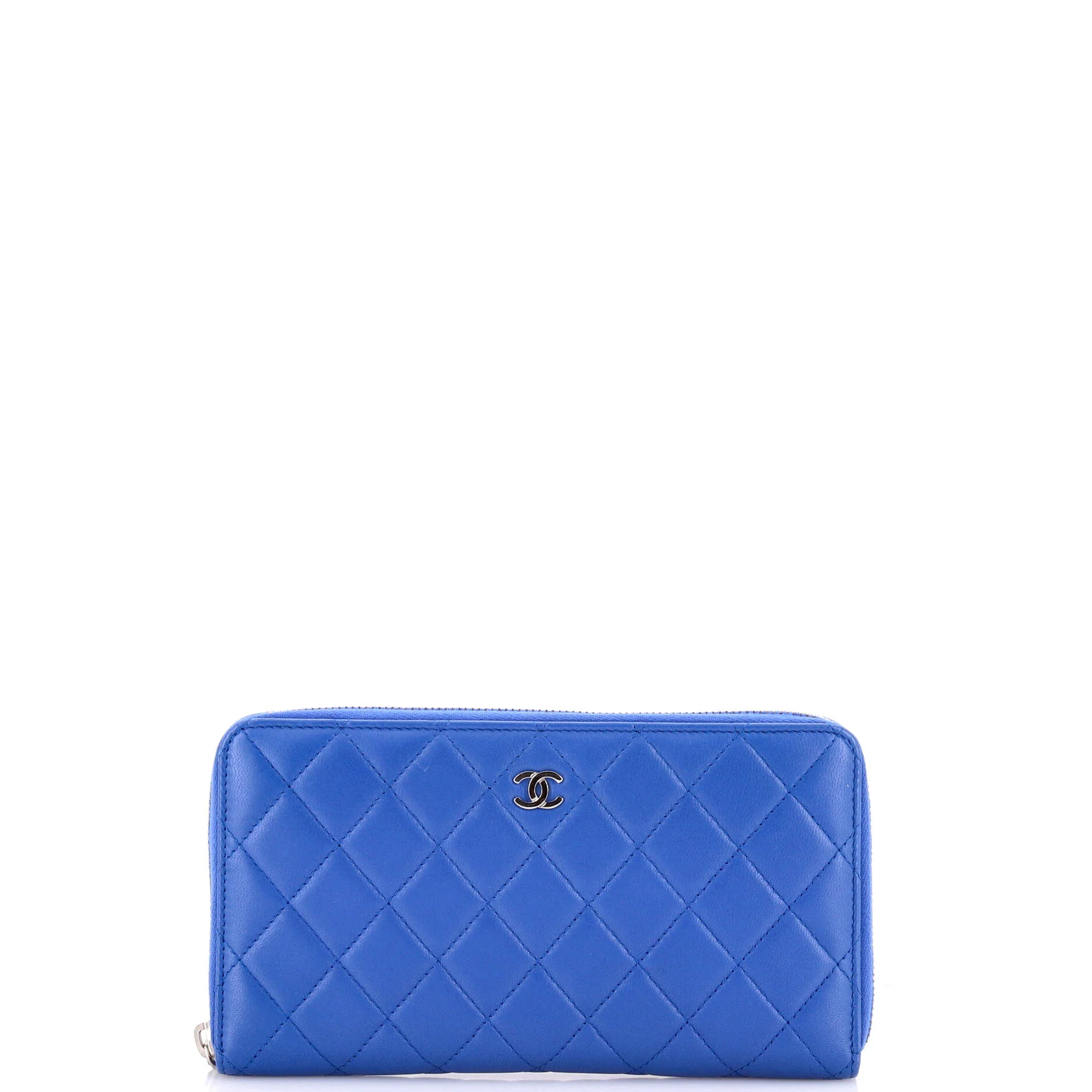 Zip Around Organizer Wallet Quilted Lambskin Large