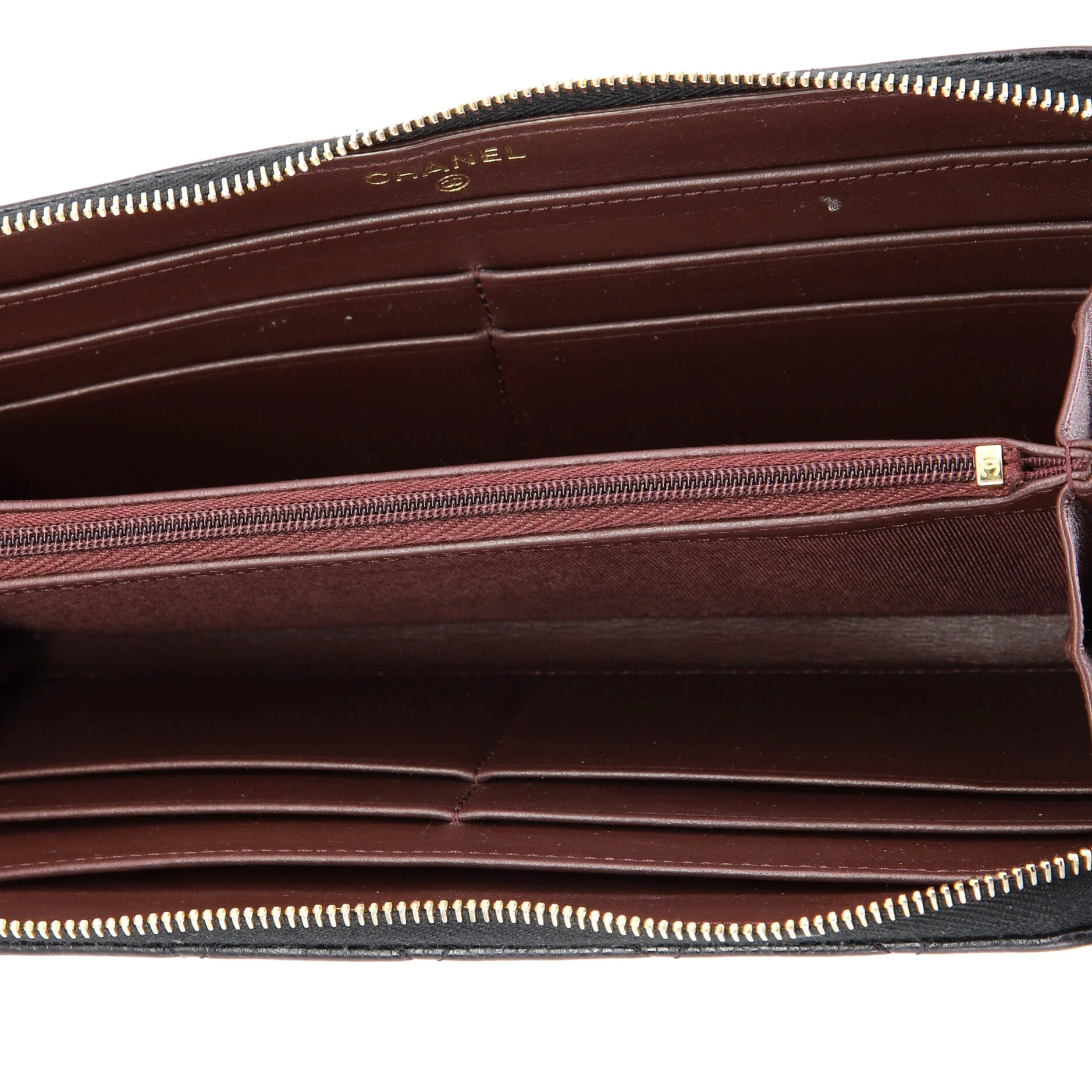 Zip Around Wallet Quilted Lambskin Long - Image 5