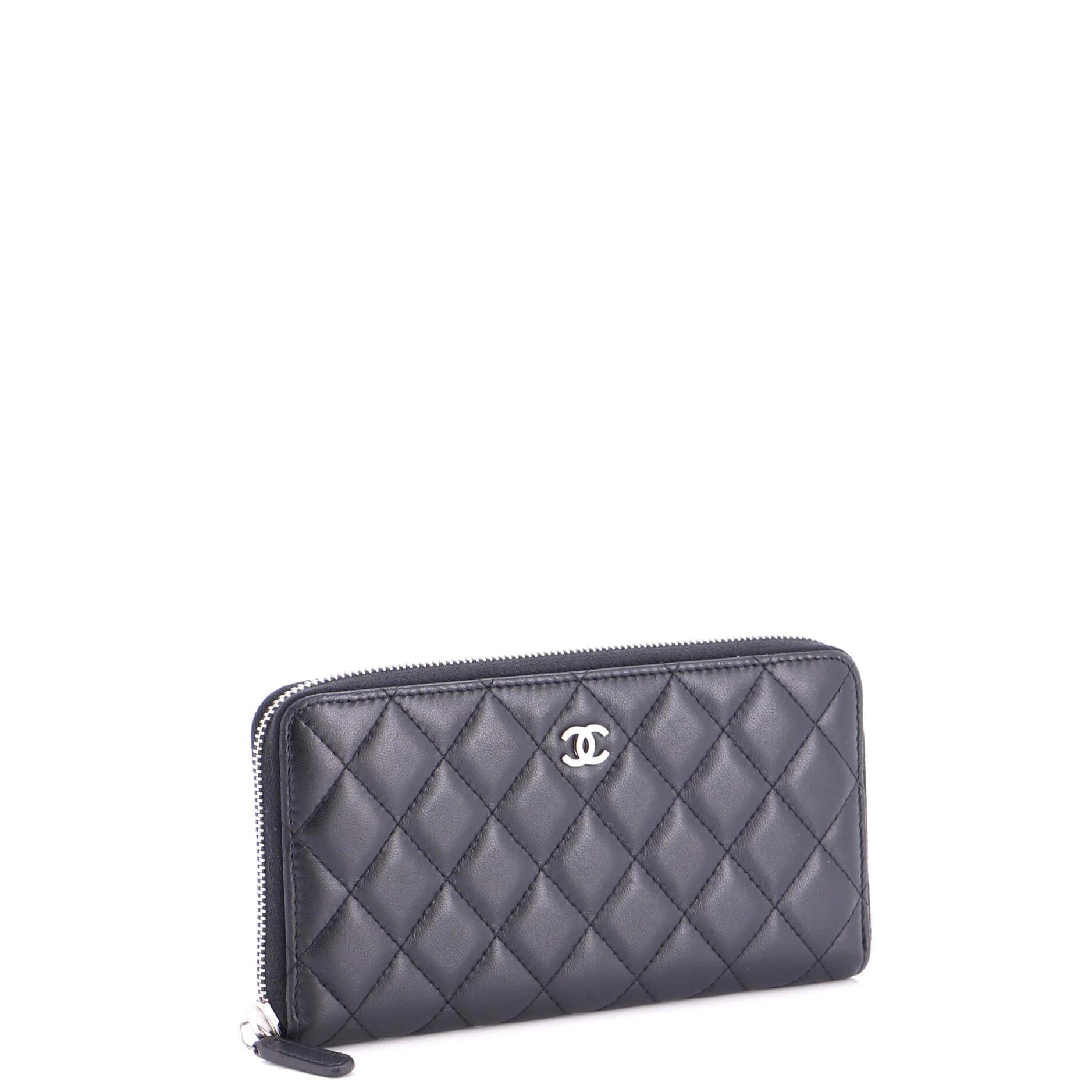 Zip Around Wallet Quilted Lambskin Long - Image 3
