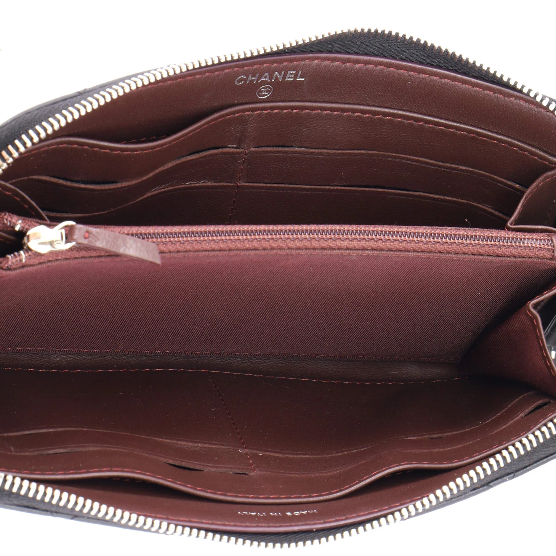 Zip Around Wallet Quilted Lambskin Long - Image 6