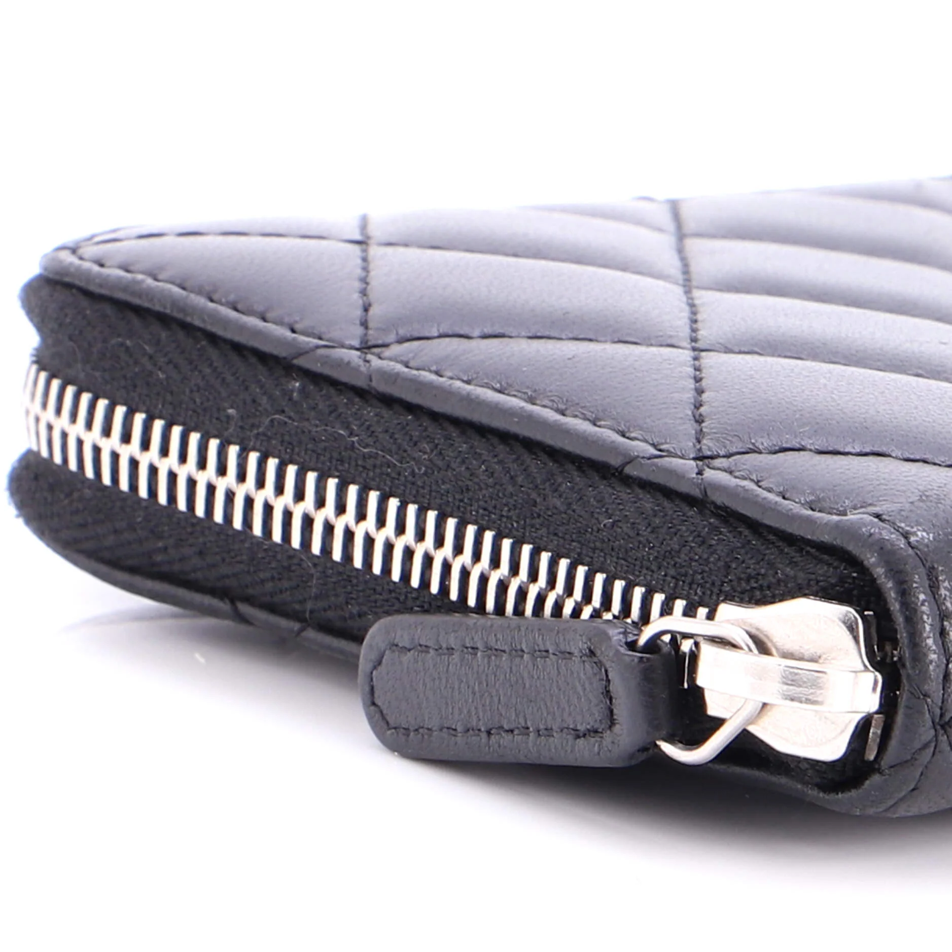 Zip Around Wallet Quilted Lambskin Long - Image 7
