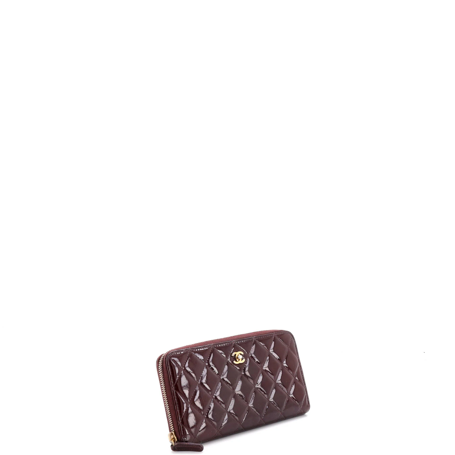 Zip Around Wallet Quilted Patent Long - Image 3