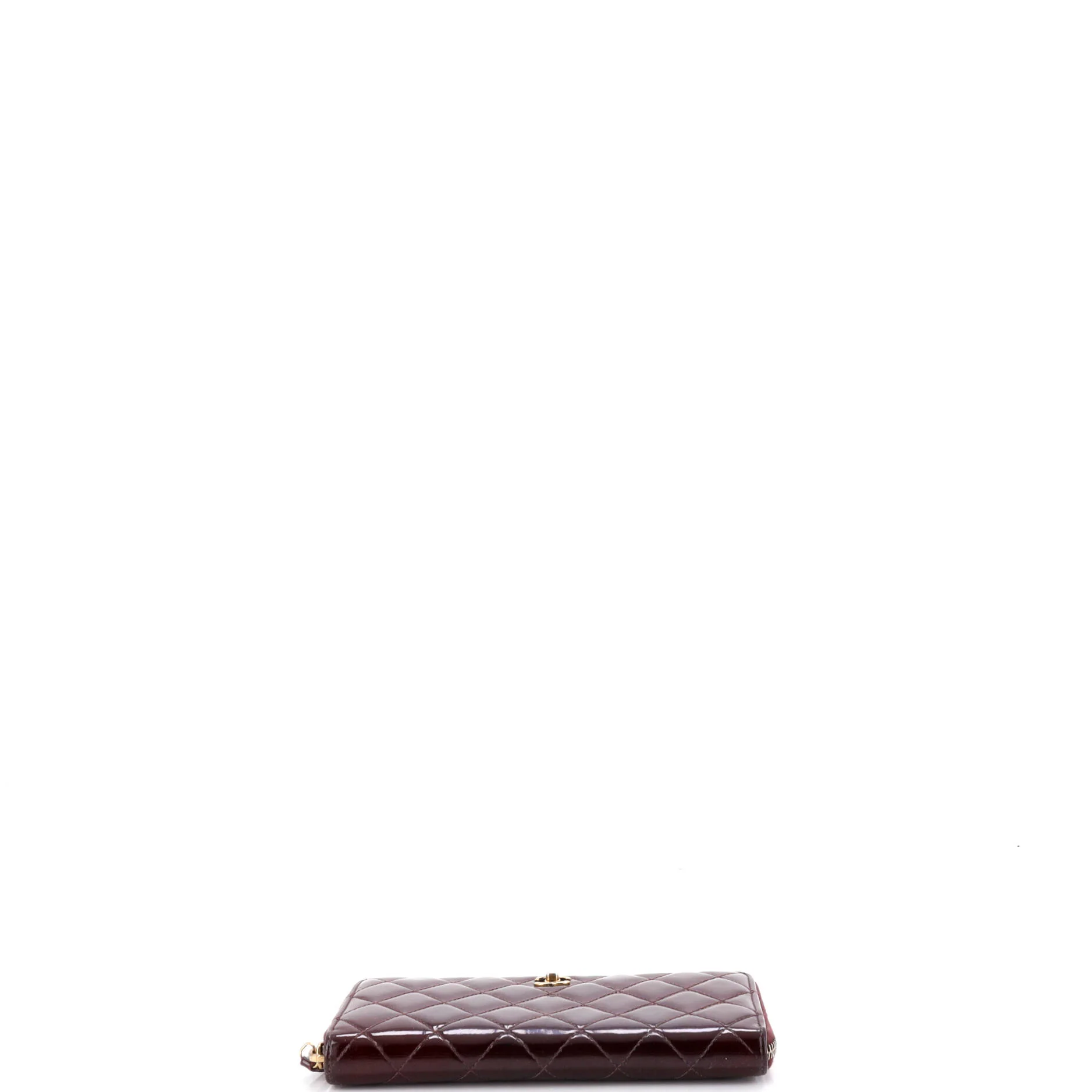 Zip Around Wallet Quilted Patent Long - Image 5