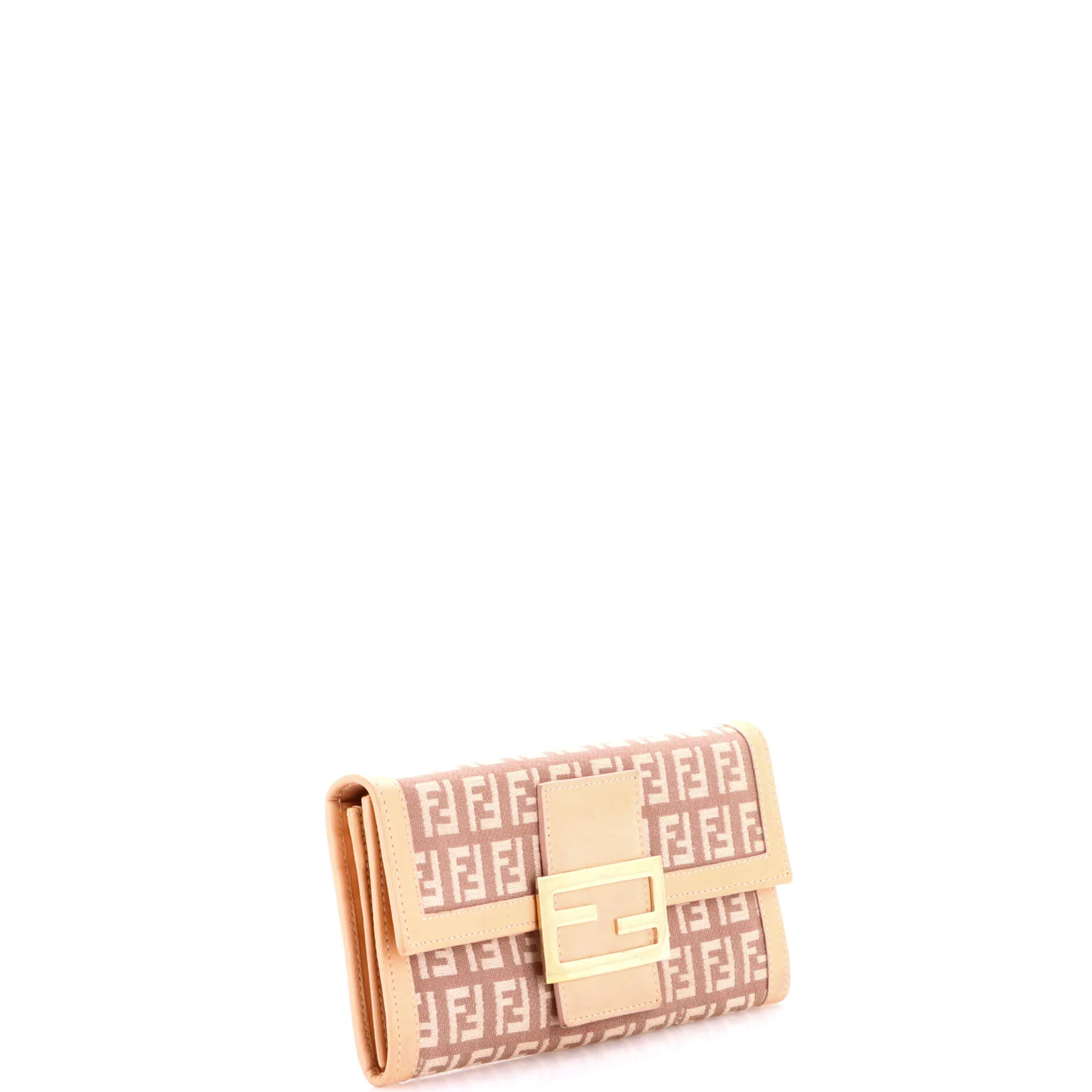 Vintage FF Flap Continental Wallet Zucchino Canvas - Image 2