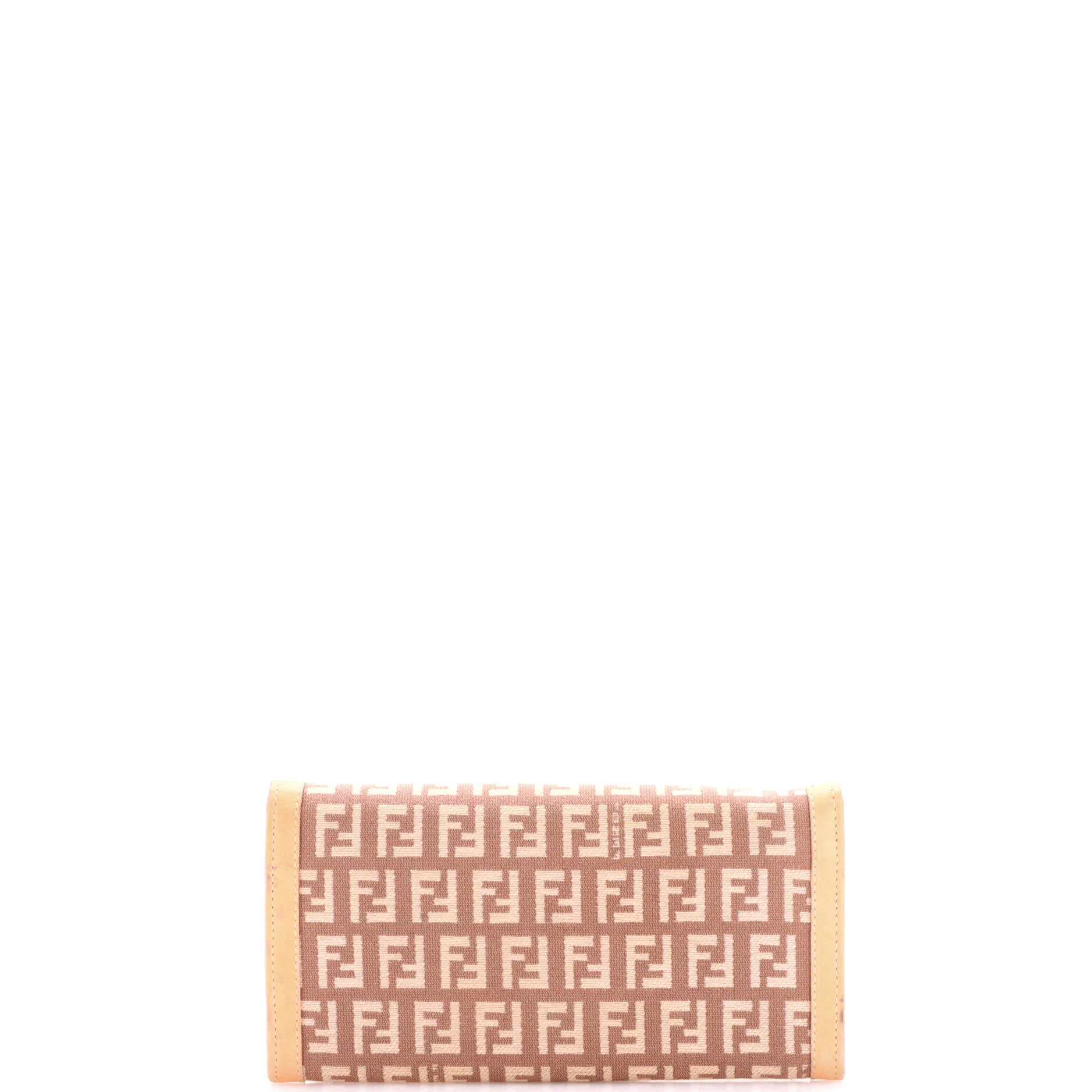 Vintage FF Flap Continental Wallet Zucchino Canvas - Image 3