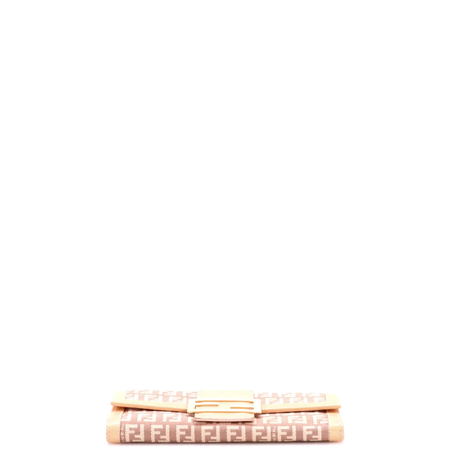 Vintage FF Flap Continental Wallet Zucchino Canvas - Image 4