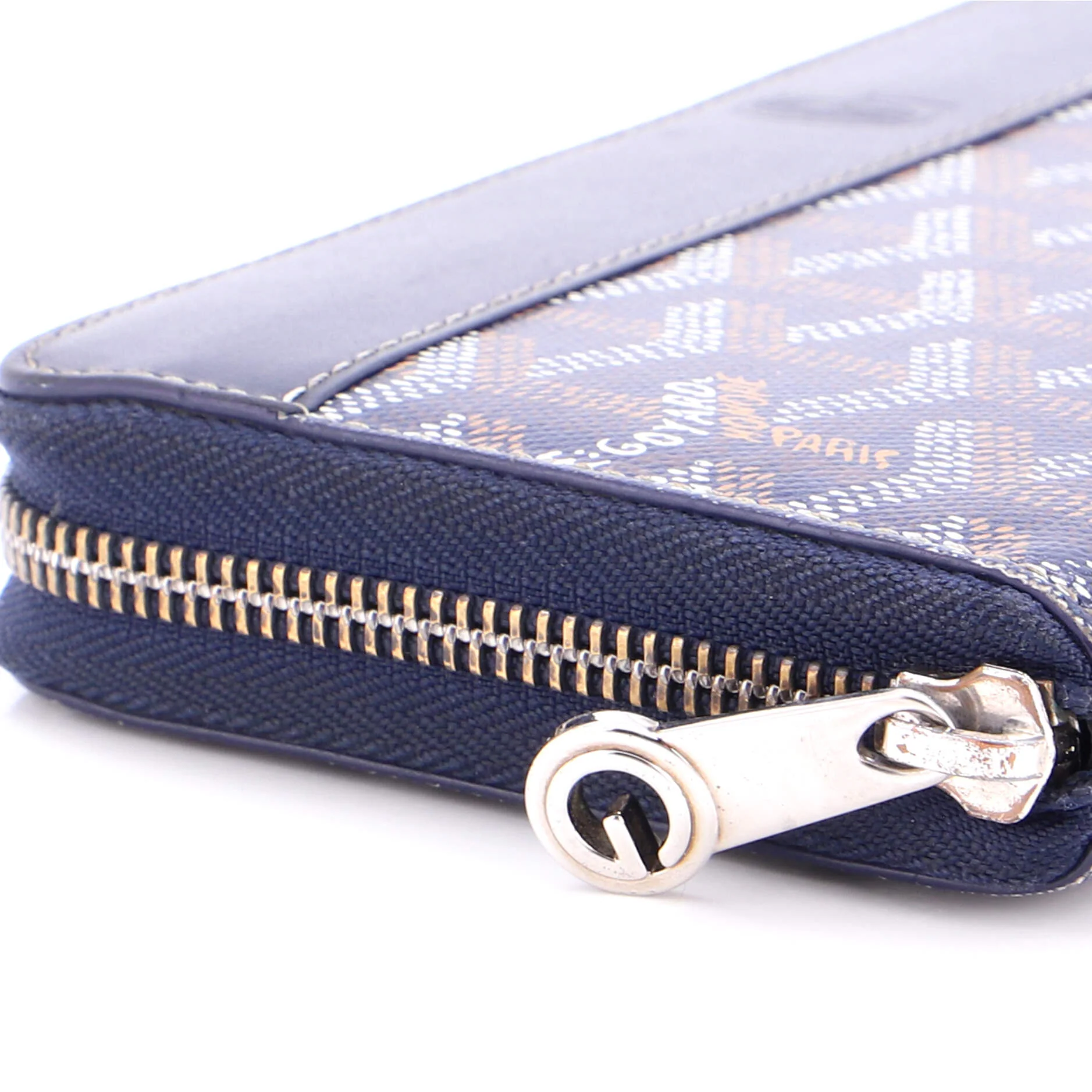 Matignon Zip Wallet Coated Canvas with Leather - Image 6