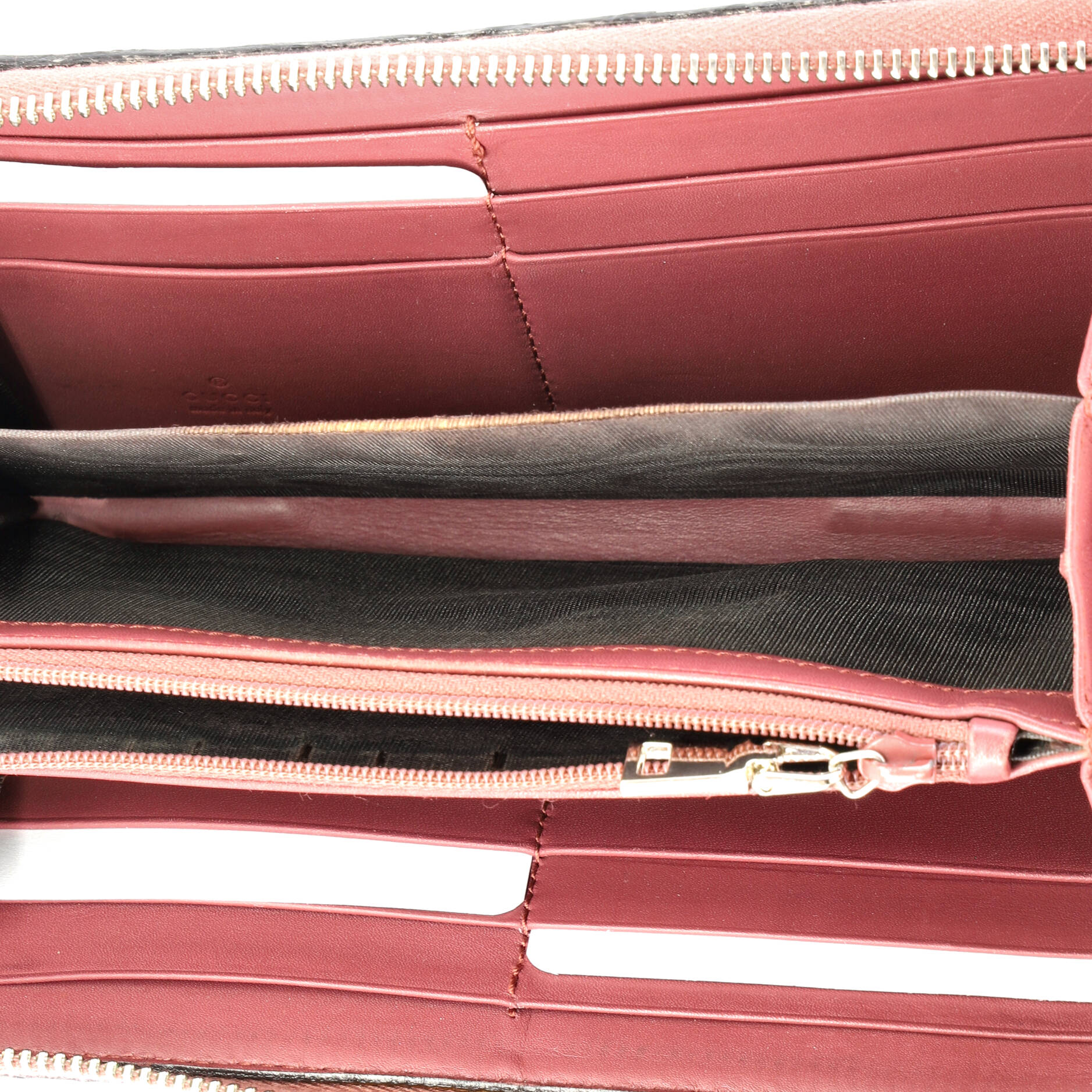 Zip Around Wallet Blooms Print GG Coated Canvas - Image 5