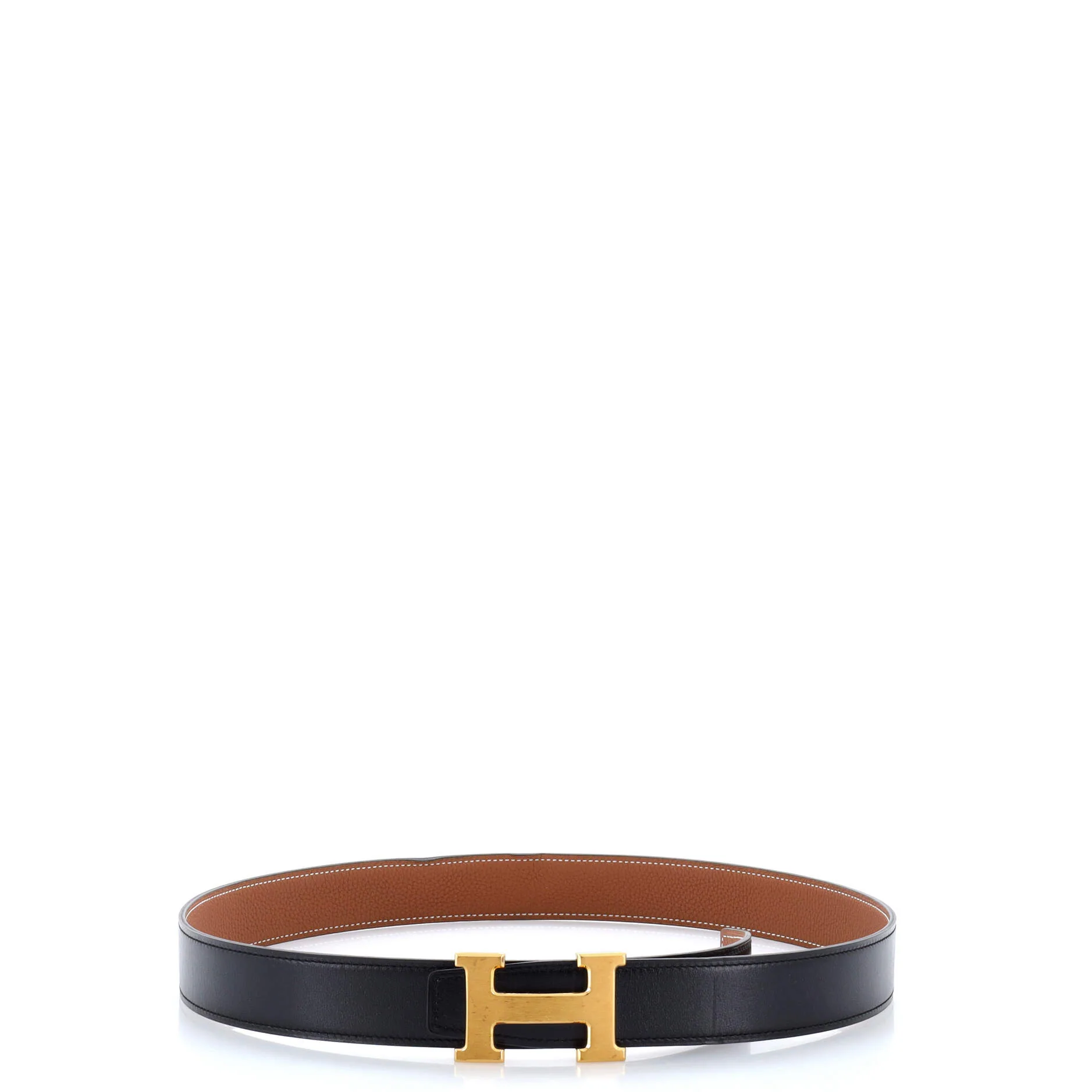 Constance Martelee H Reversible Belt Leather with Brushed Hardware Medium - Image 2