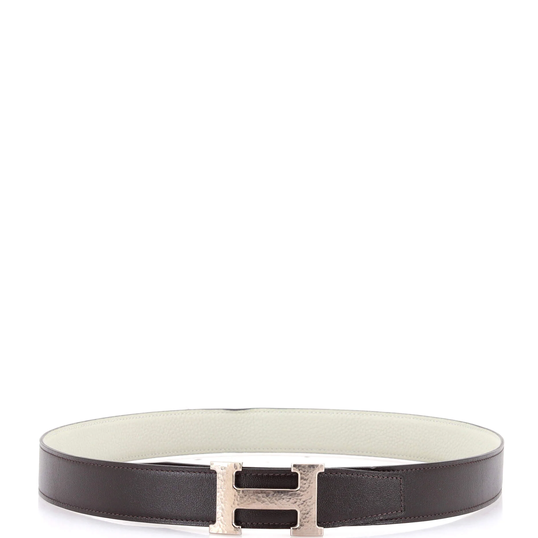 Constance Martelee H Reversible Belt Leather with Hammered Hardware Wide - Image 2