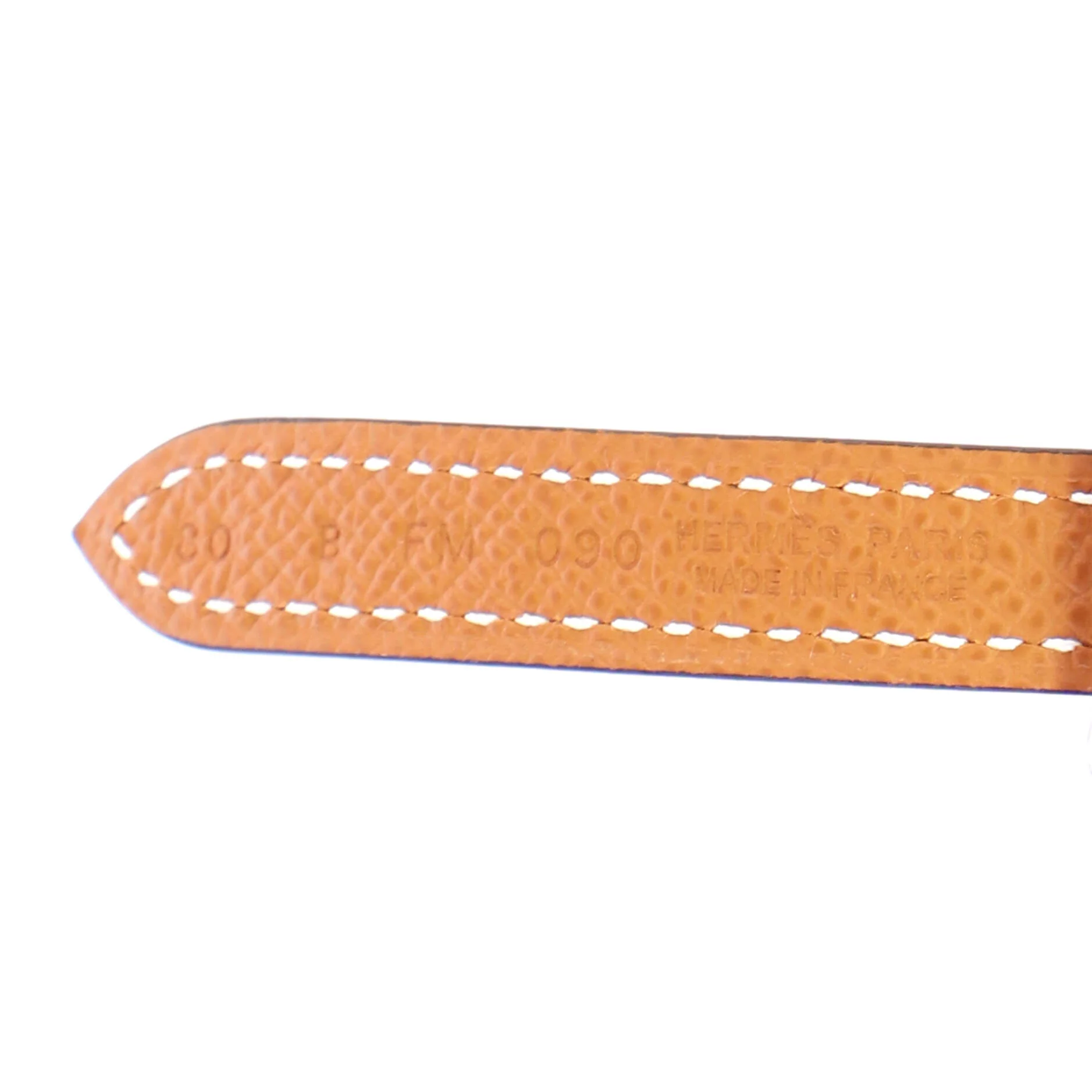 H Torsade Buckle Reversible Belt Leather Thin - Image 3