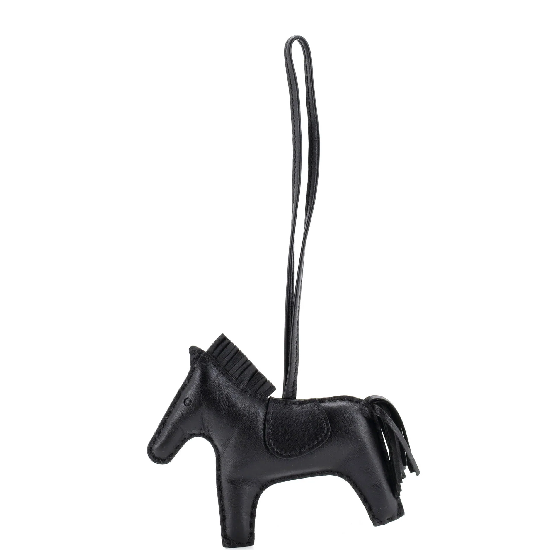 So Black GriGri Rodeo Bag Charm Leather MM