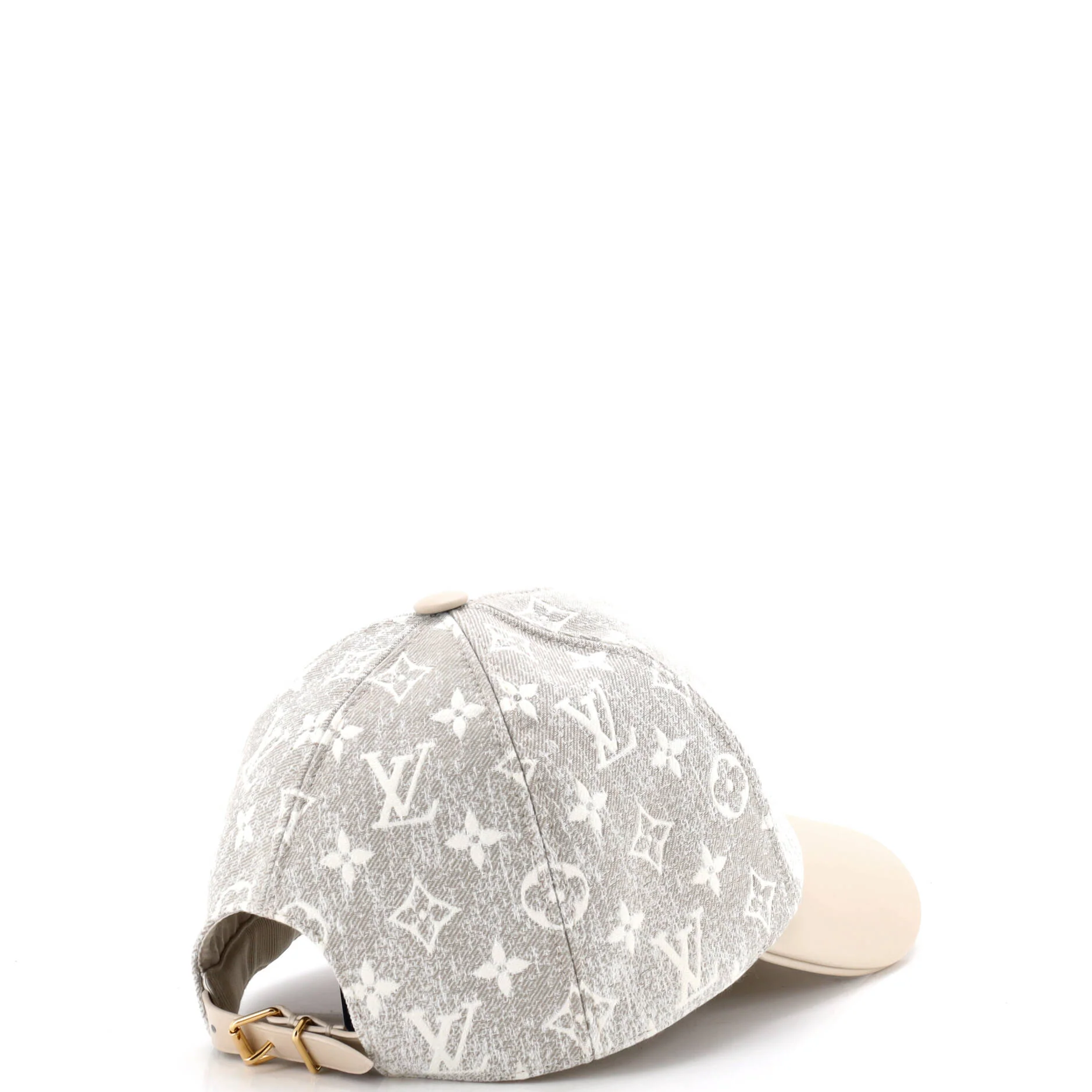 Baseball Cap Monogram Jacquard Denim and Leather - Image 2
