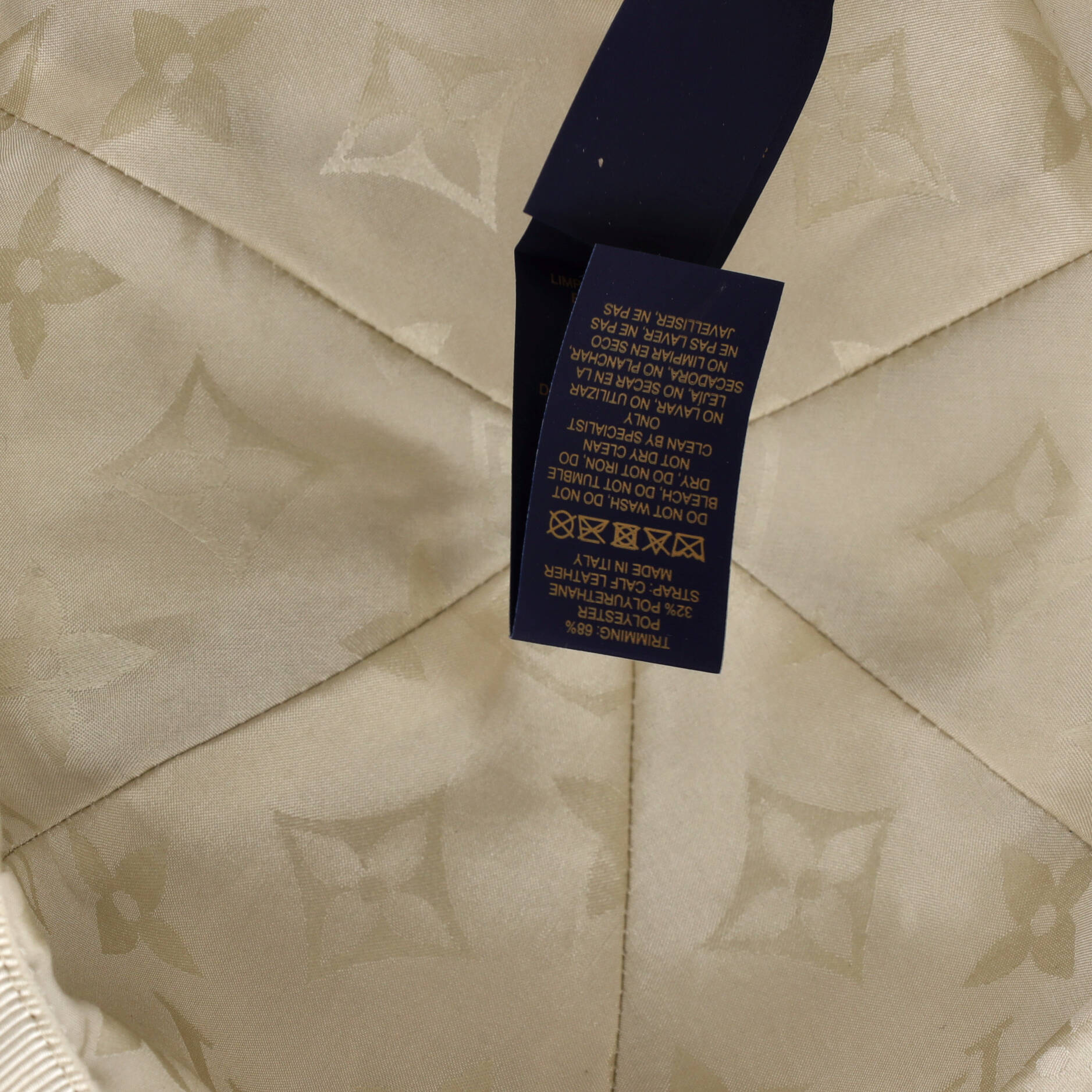 Baseball Cap Monogram Jacquard Denim and Leather - Image 3