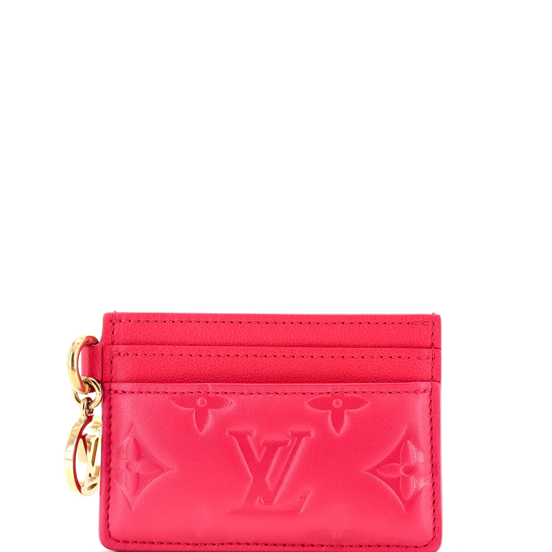 Coussin Card Holder Monogram Embossed Lambskin