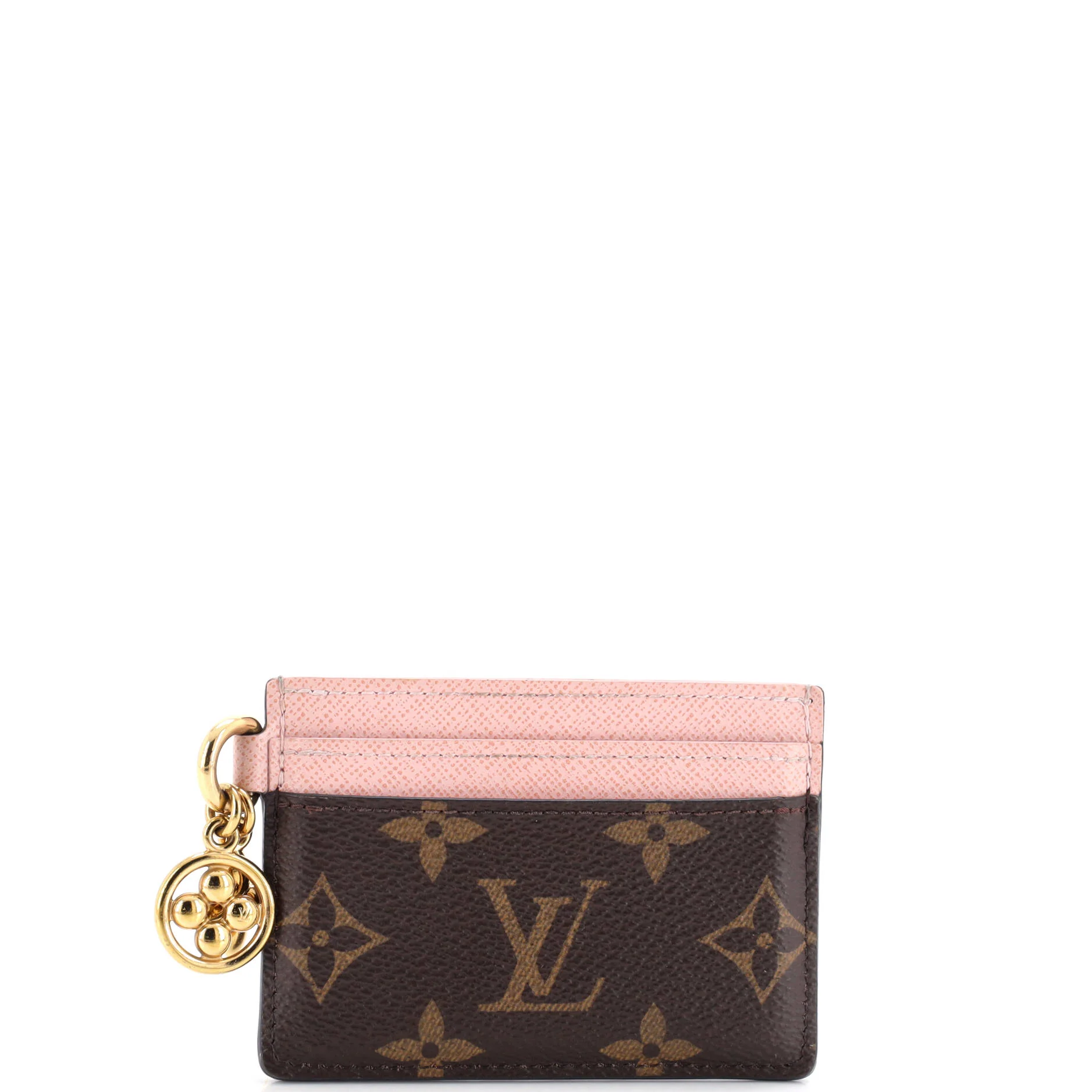 LV Charms Card Holder Monogram Canvas and Leather