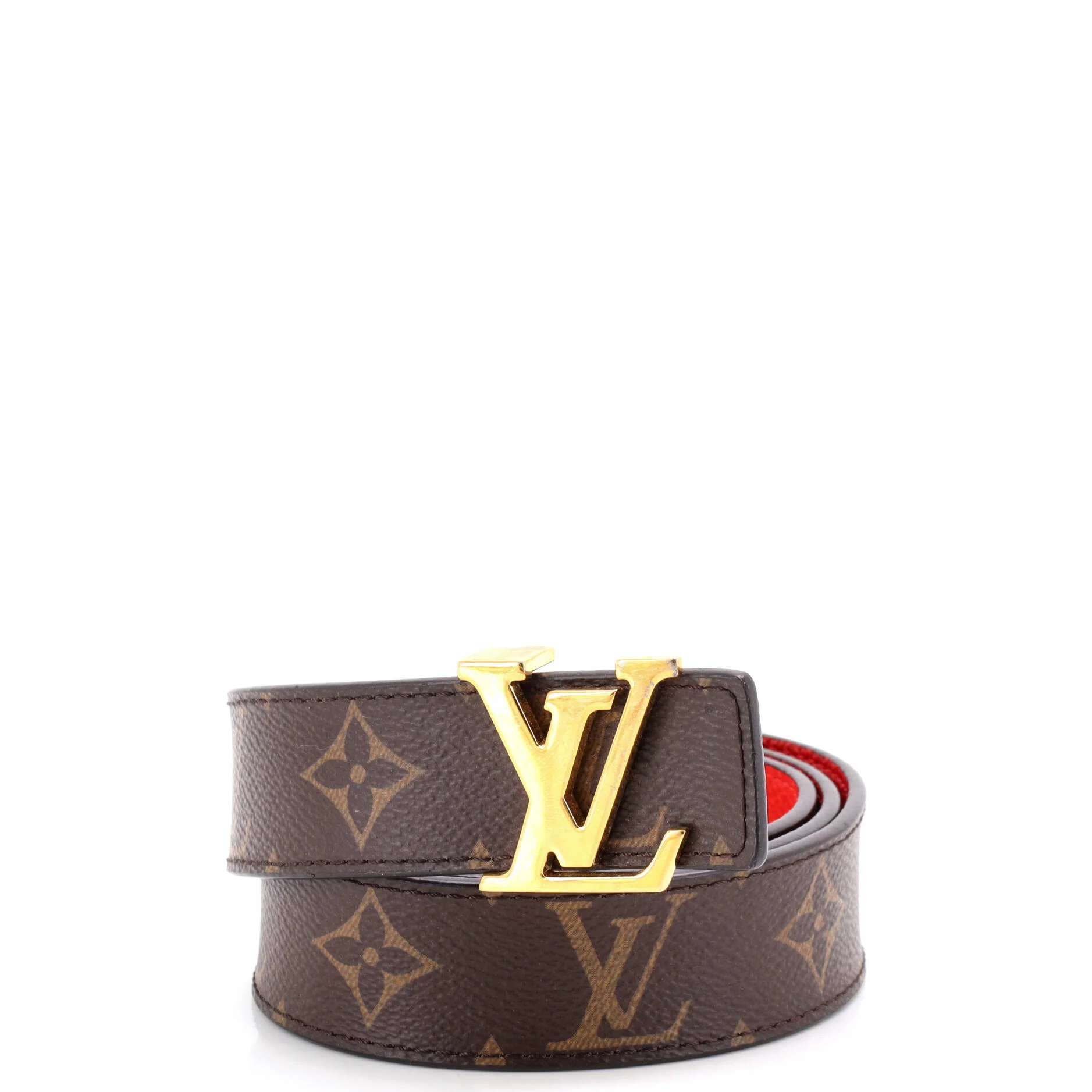 LV Initiales Reversible Belt Monogram Canvas and Leather Thin