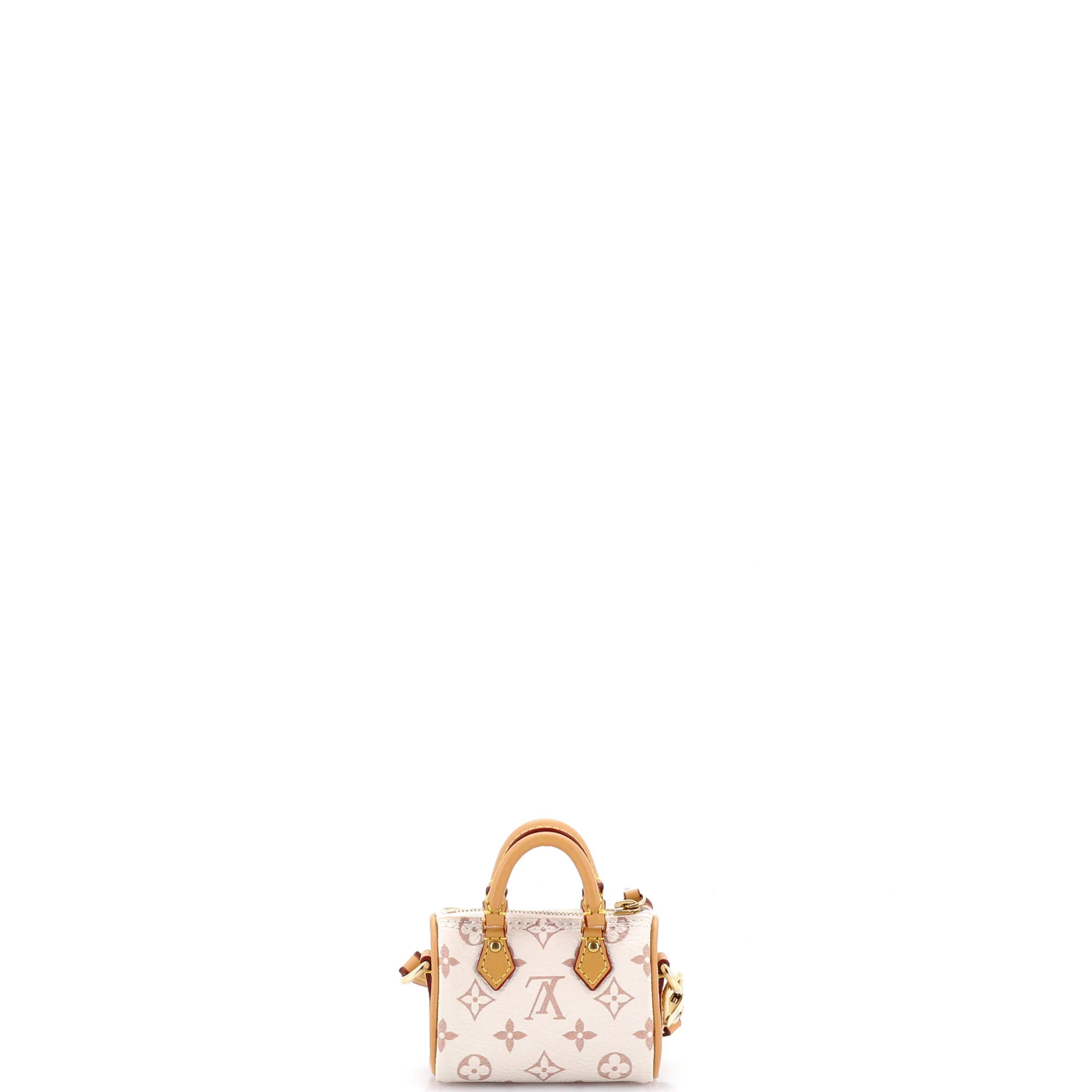 Micro Speedy Bag Charm Monogram Dune Canvas - Image 3