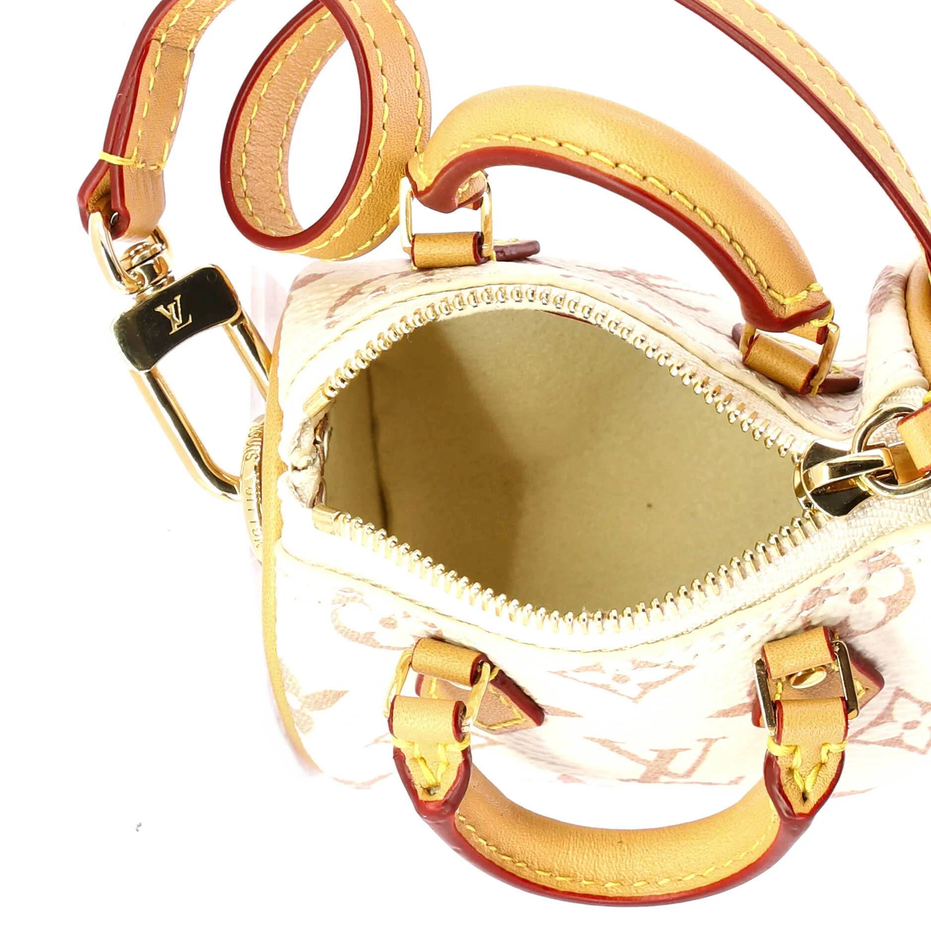 Micro Speedy Bag Charm Monogram Dune Canvas - Image 5