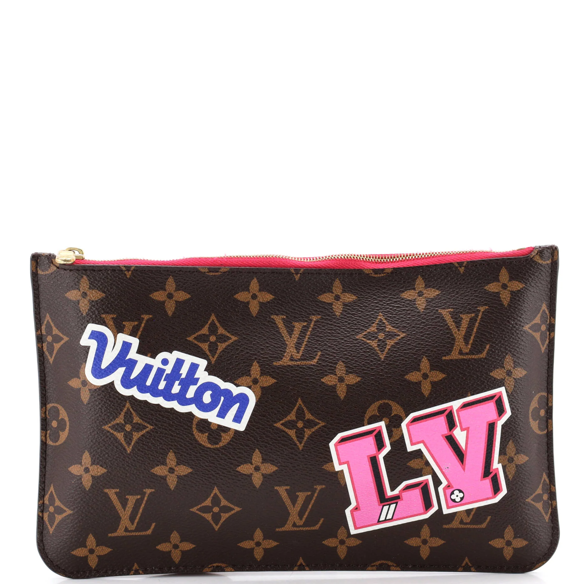 Neverfull Pochette Limited Edition Patches Monogram Canvas Large