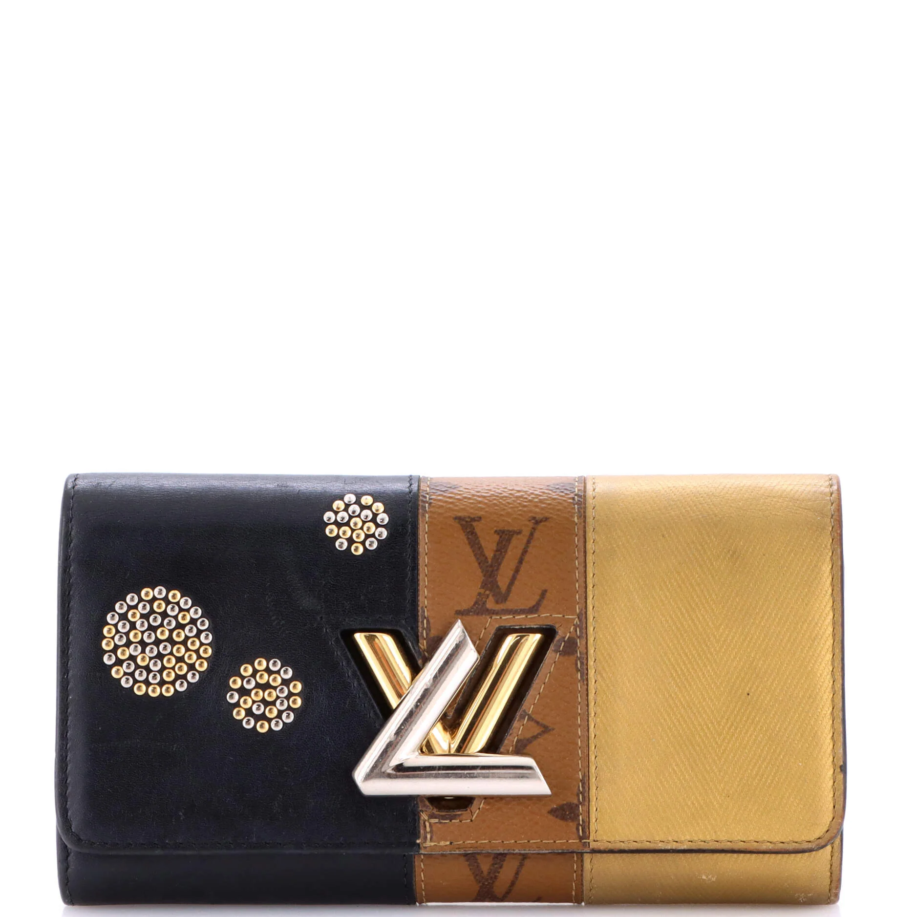 Twist Wallet Limited Edition Studded Reverse Monogram Canvas and Leather
