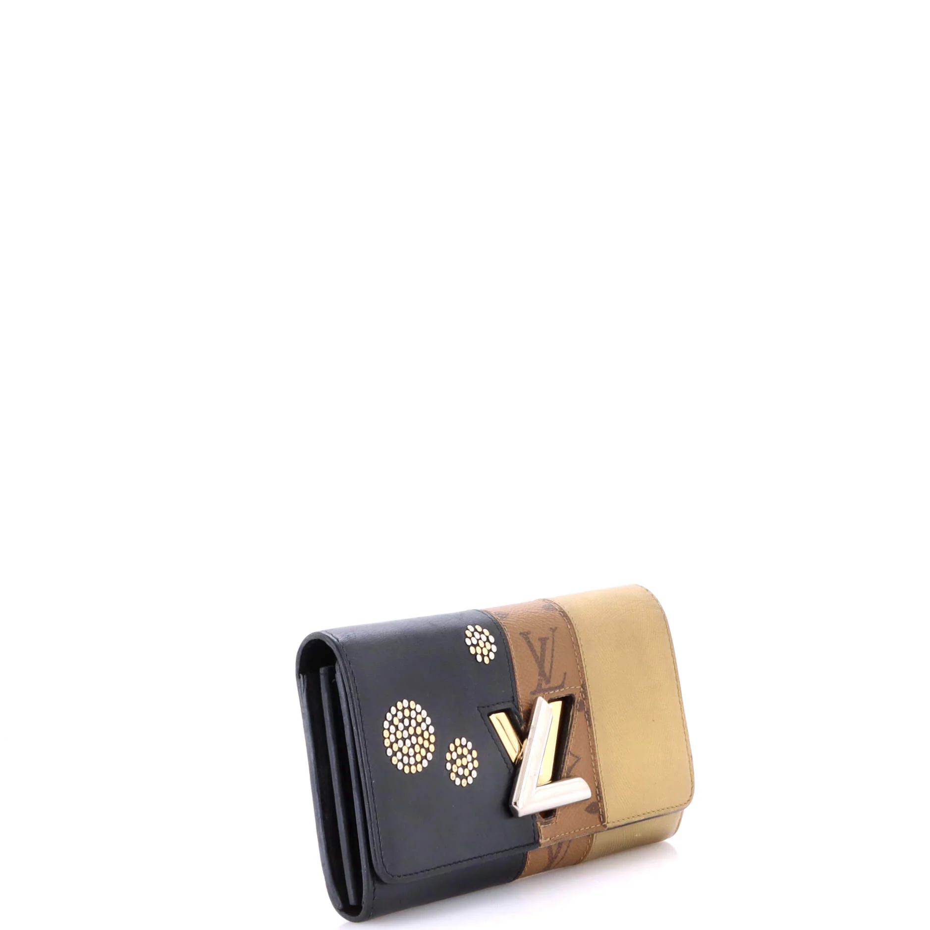 Twist Wallet Limited Edition Studded Reverse Monogram Canvas and Leather - Image 2