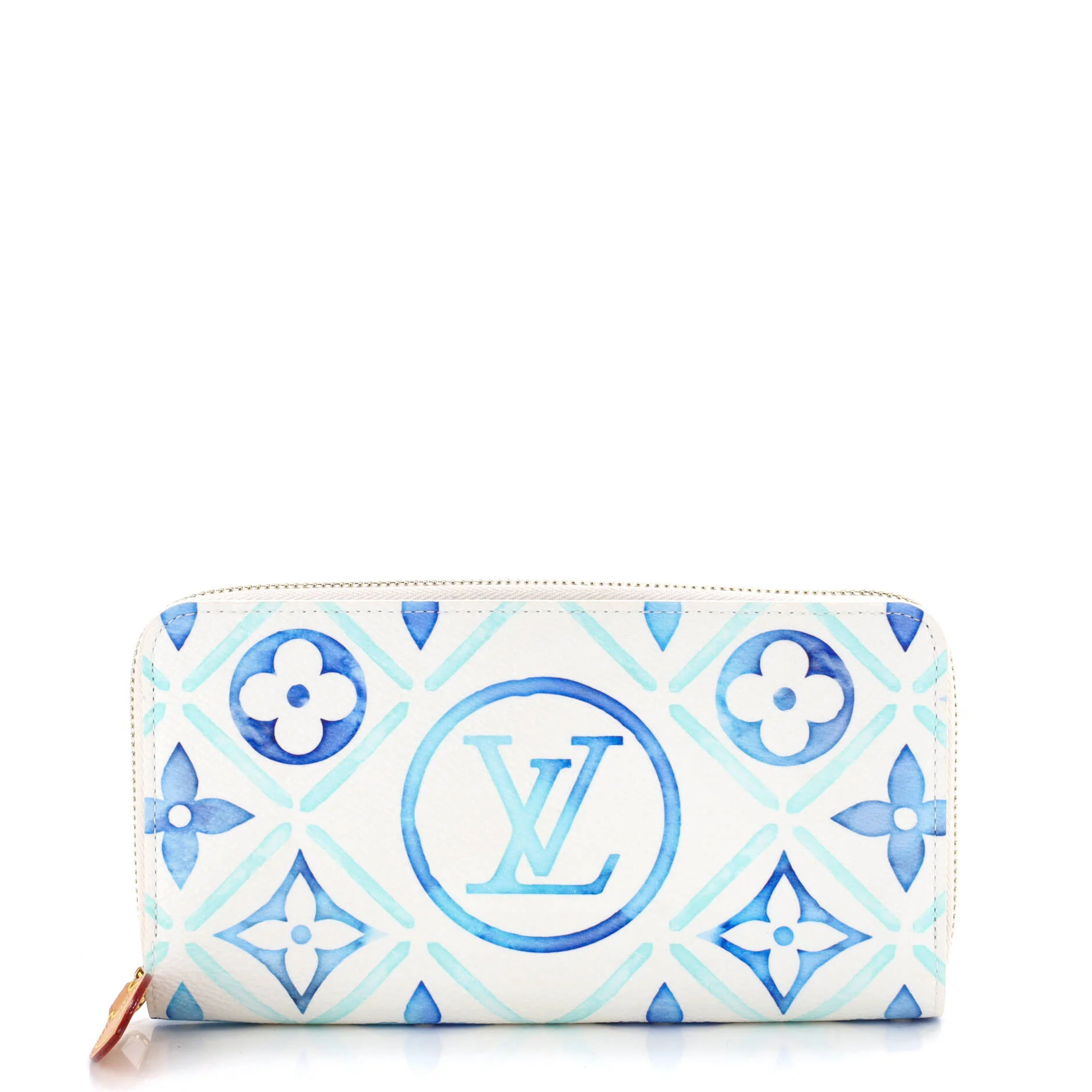 Zippy Wallet By The Pool Monogram Tile Canvas